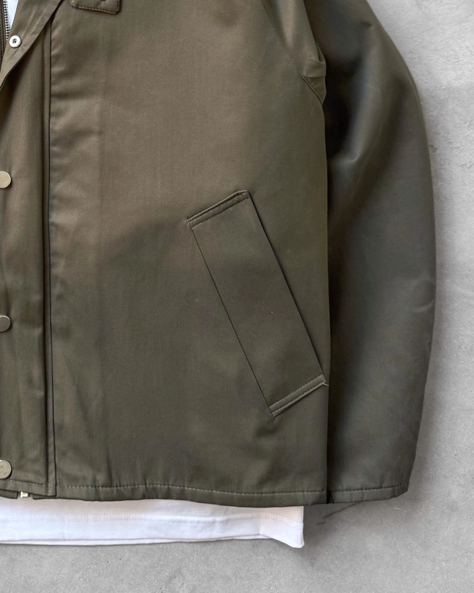 Kontrast Yaka Ceket G2108 - Haki