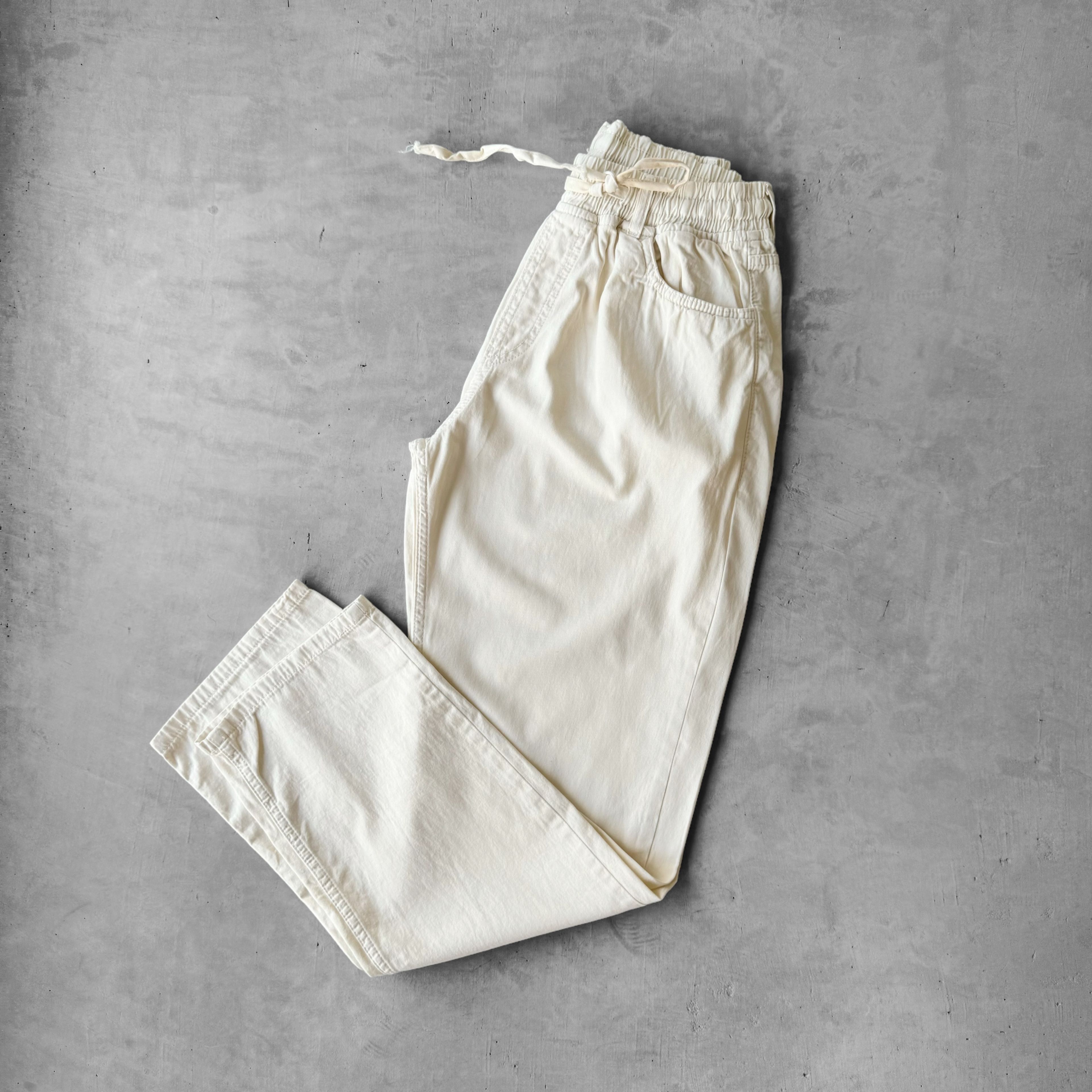 Beli Bağacıklı Baggy Gabardin Pantolon