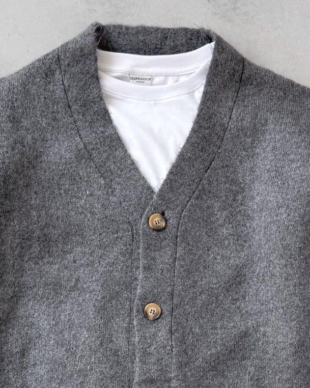 Sık Dokuma Düğmeli Triko Hırka G2090 - Antrasit