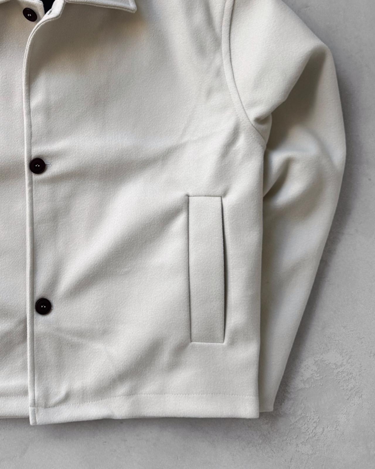 Kaşe Ceket İçi Astarlı G2119 - Beyaz