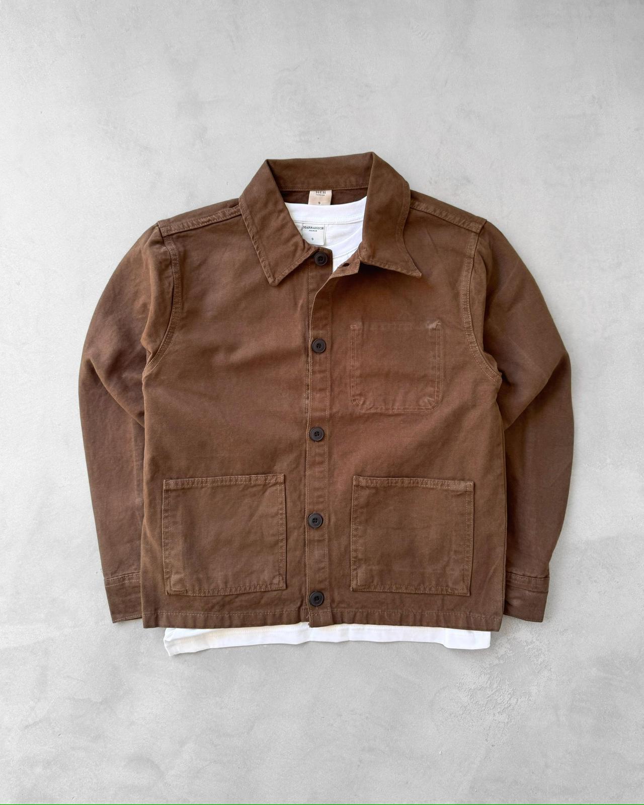 Denim Ceket G2104 - Kahverengi