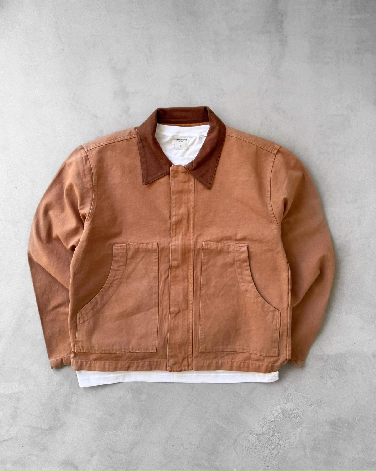 Denim Ceket G2103 - Kahverengi