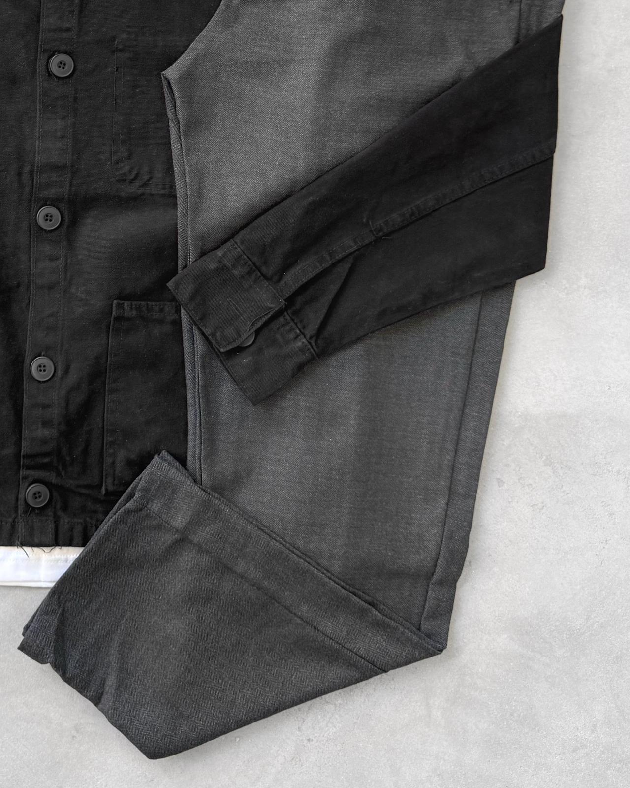 Denim Ceket & Kumaş Pantolon G2104 - Siyah