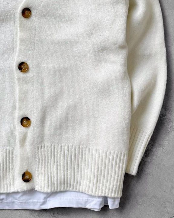 Sık Dokuma Düğmeli Triko Hırka G2090 - Bej