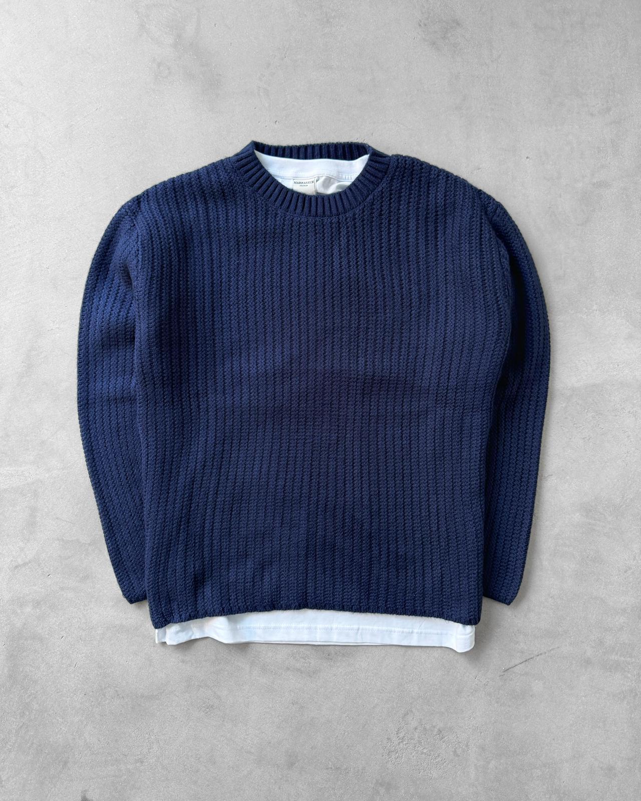 Bisiklet Yaka Triko Kazak & Regular Kot Pantolon G2110 - İndigo