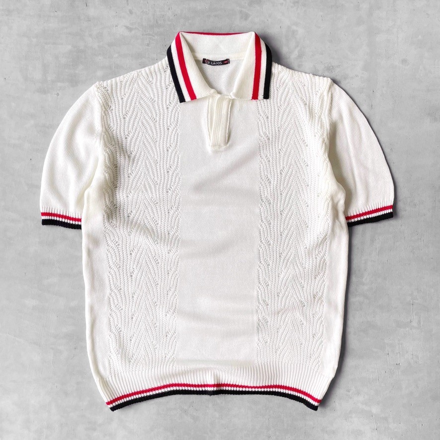 Polo Yaka Triko Tişört & Siyah Keten pantolon