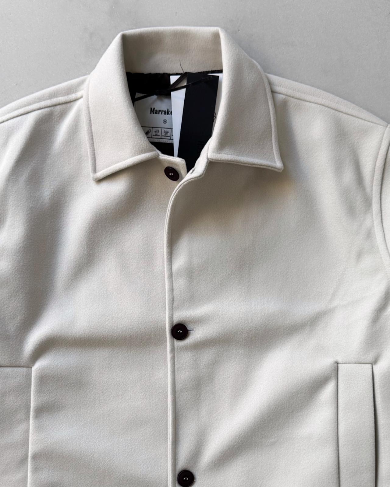 Kaşe Ceket İçi Astarlı G2119 - Beyaz