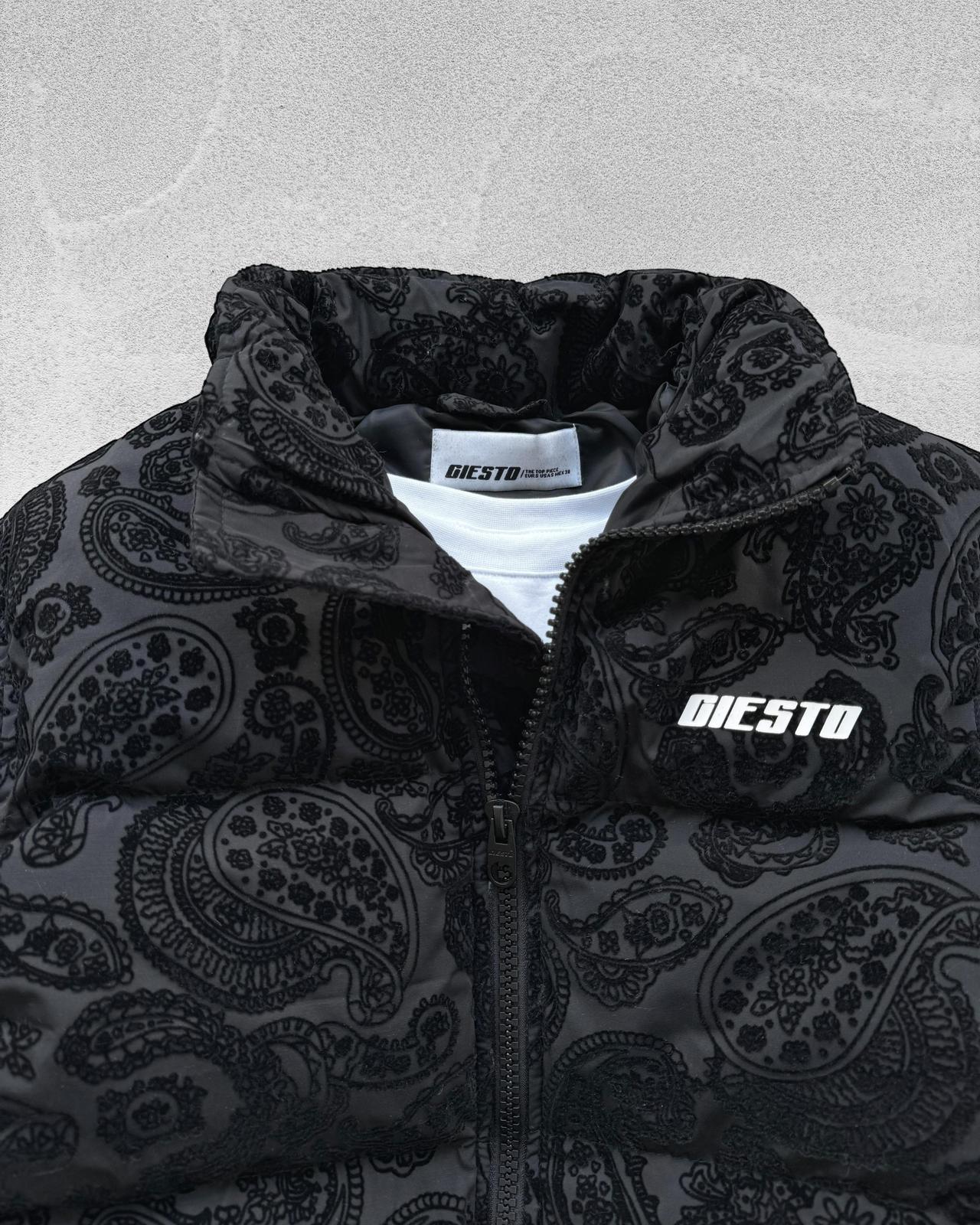 Oversize Flok Baskı Şişme Mont G2087