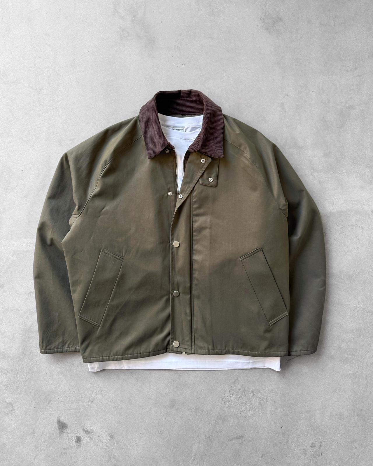 Kontrast Yaka Ceket G2108 - Haki