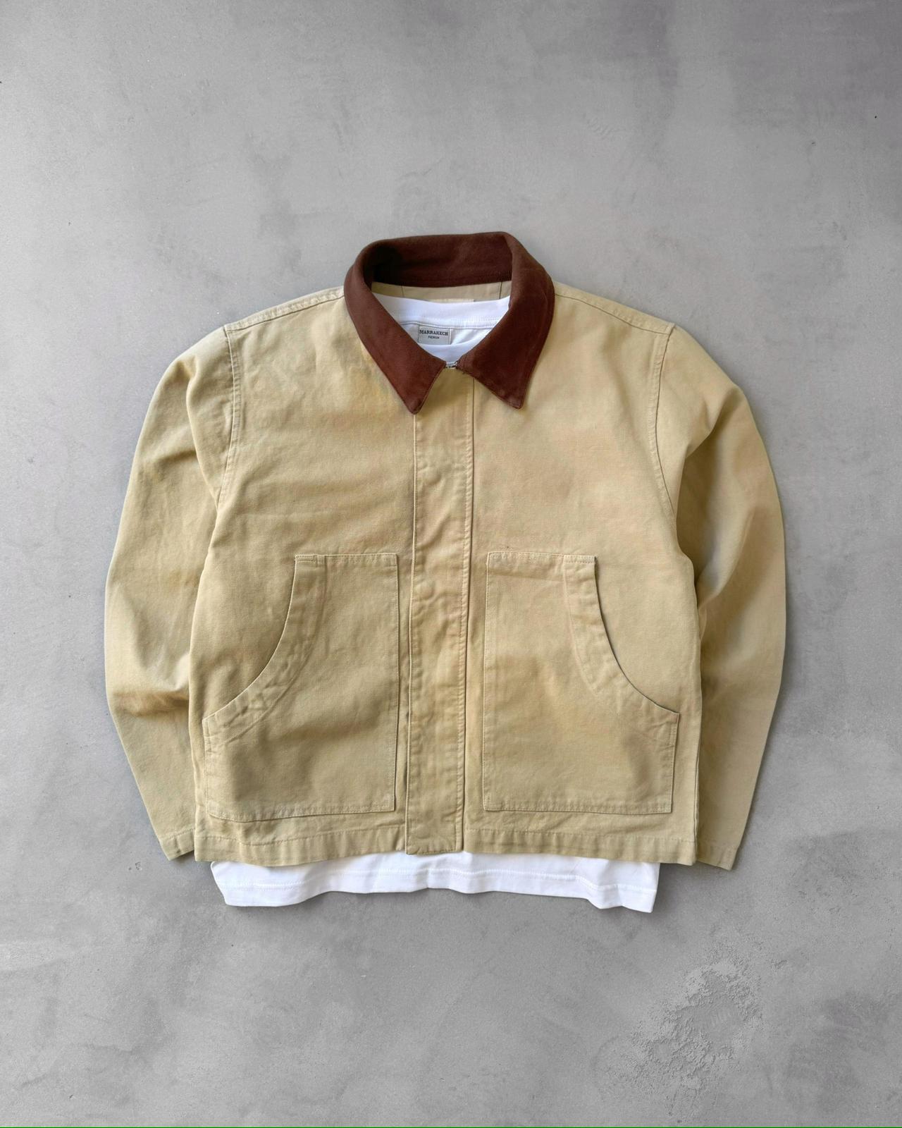 Denim Ceket G2103 - Bej