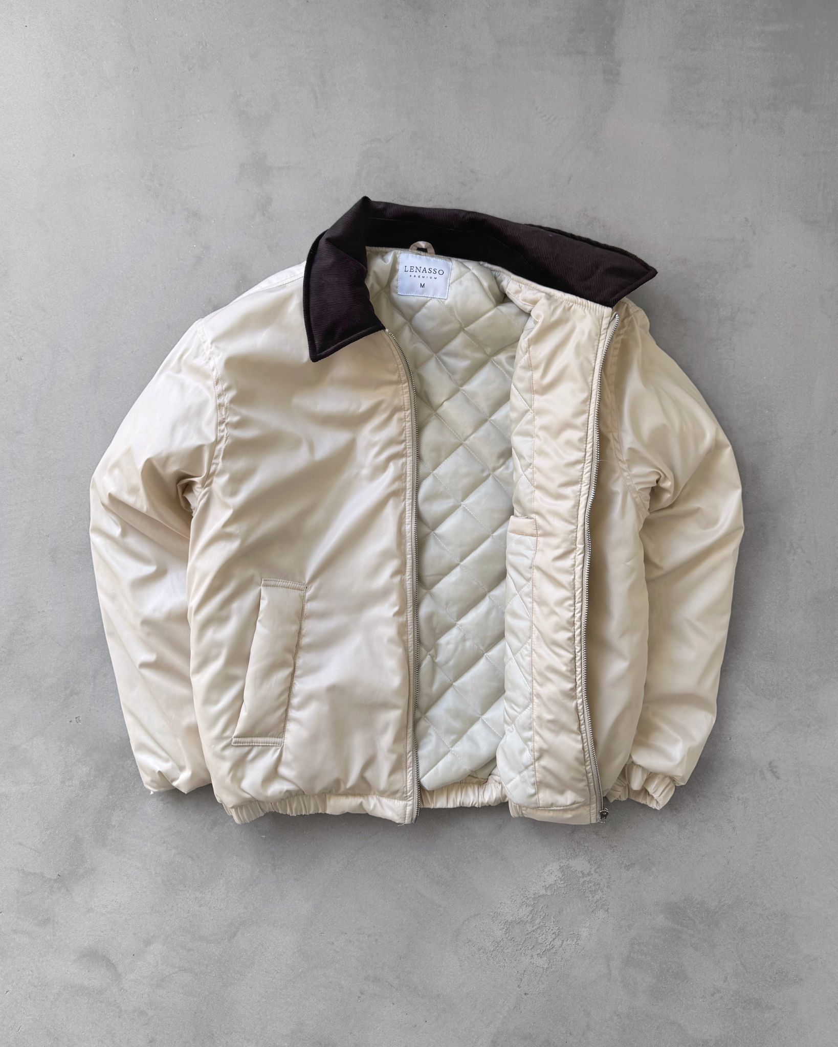 İçi Kapitoneli Yakası Kadife Mont G2105