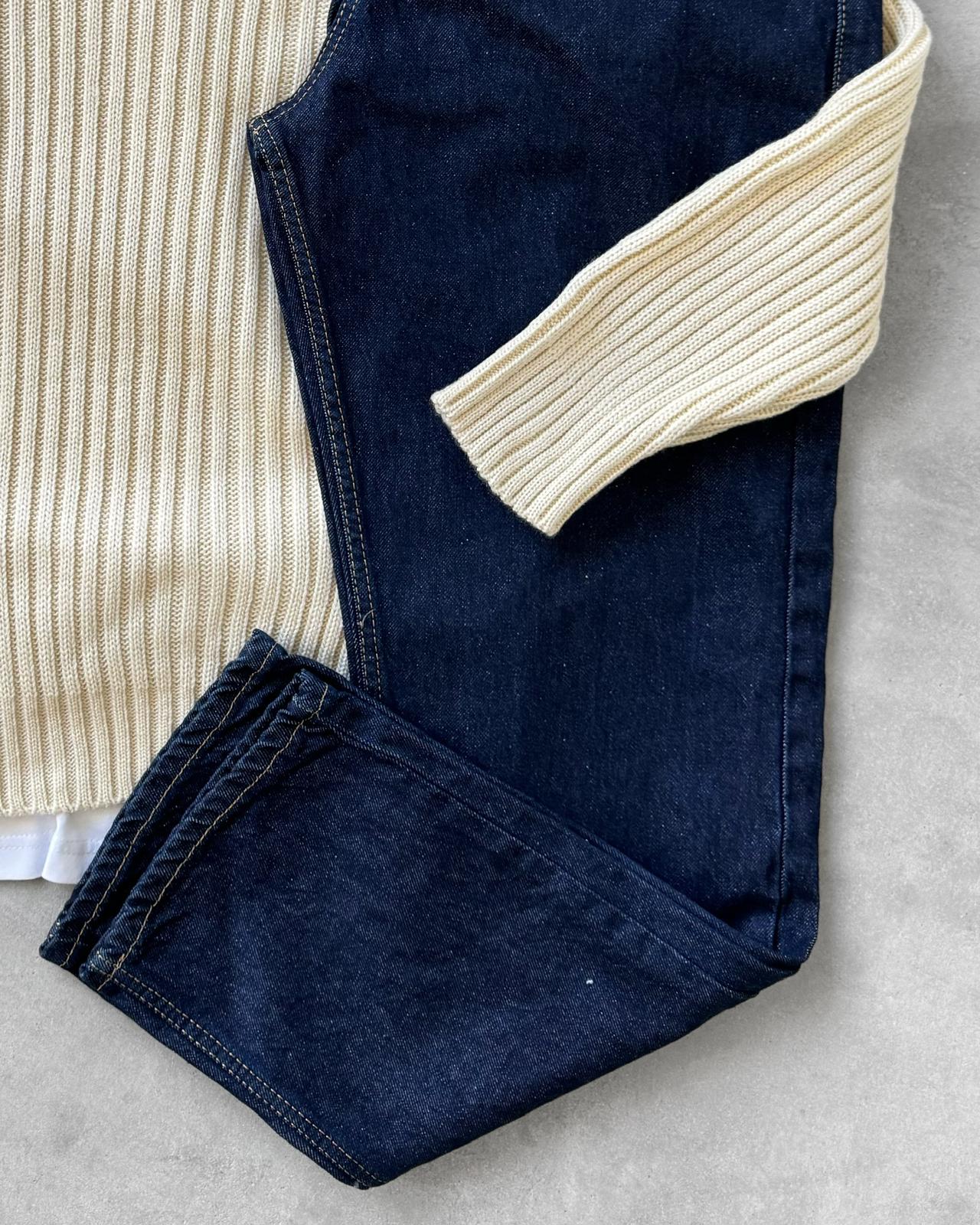 Bisiklet Yaka Triko Kazak & Regular Kot Pantolon G2110 - Bej