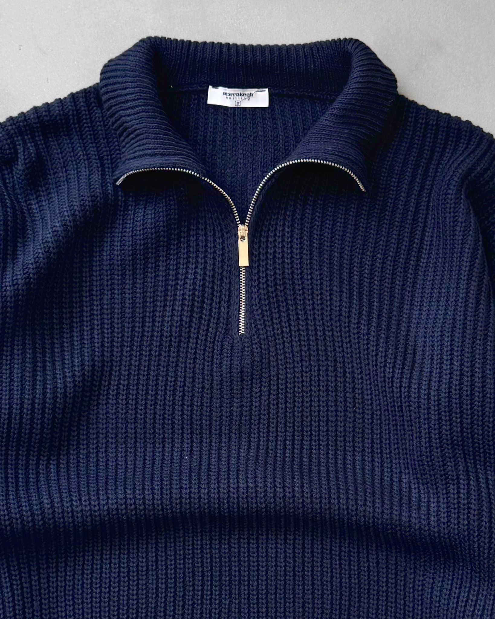 Yarım Fermuarlı Triko Kazak G2074 - Lacivert