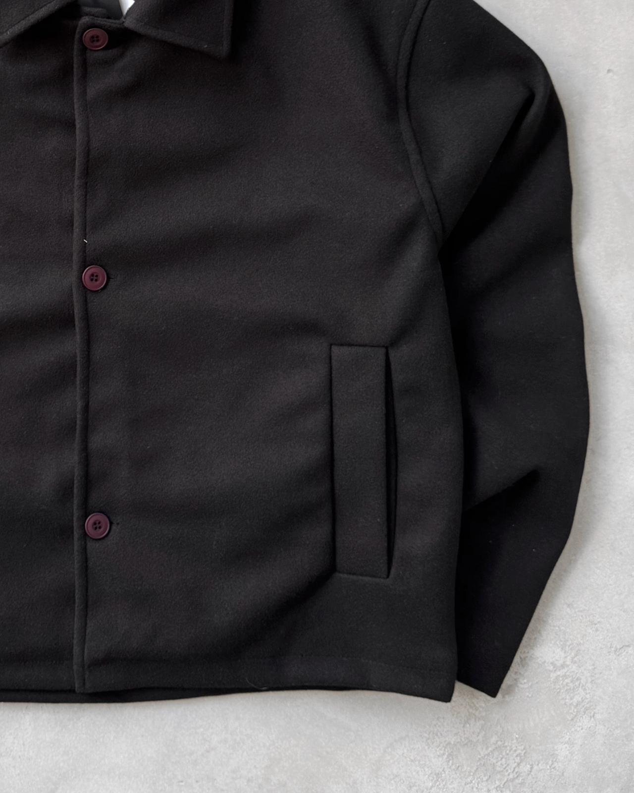 Kaşe Ceket İçi Astarlı G2119 - Siyah