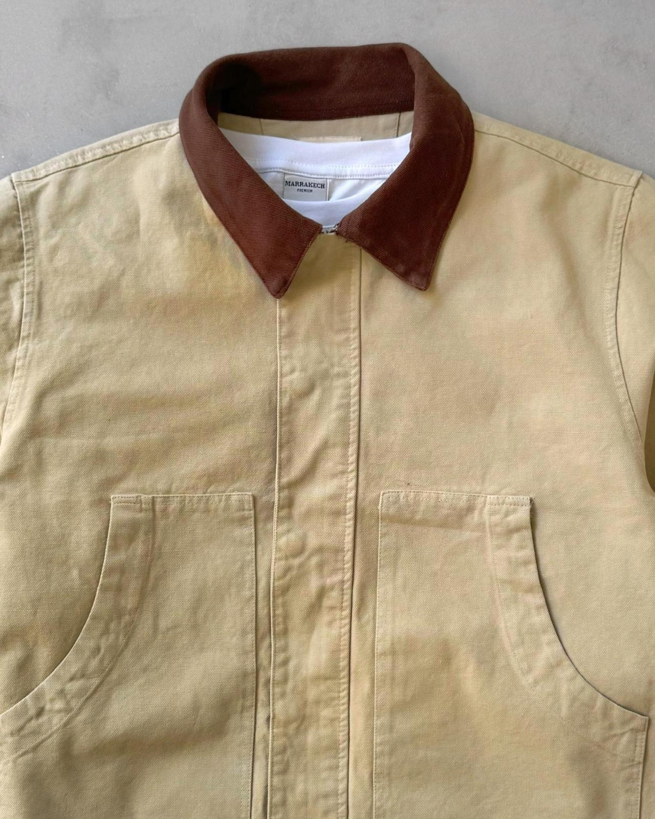 Denim Ceket G2103 - Bej