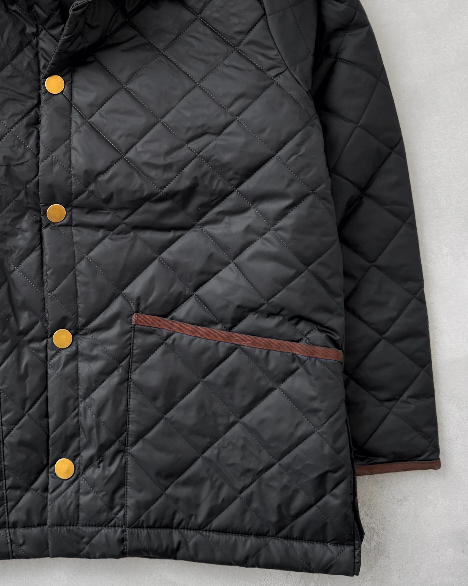 Yakası Kadife Kapitone Ceket G2076 - Siyah