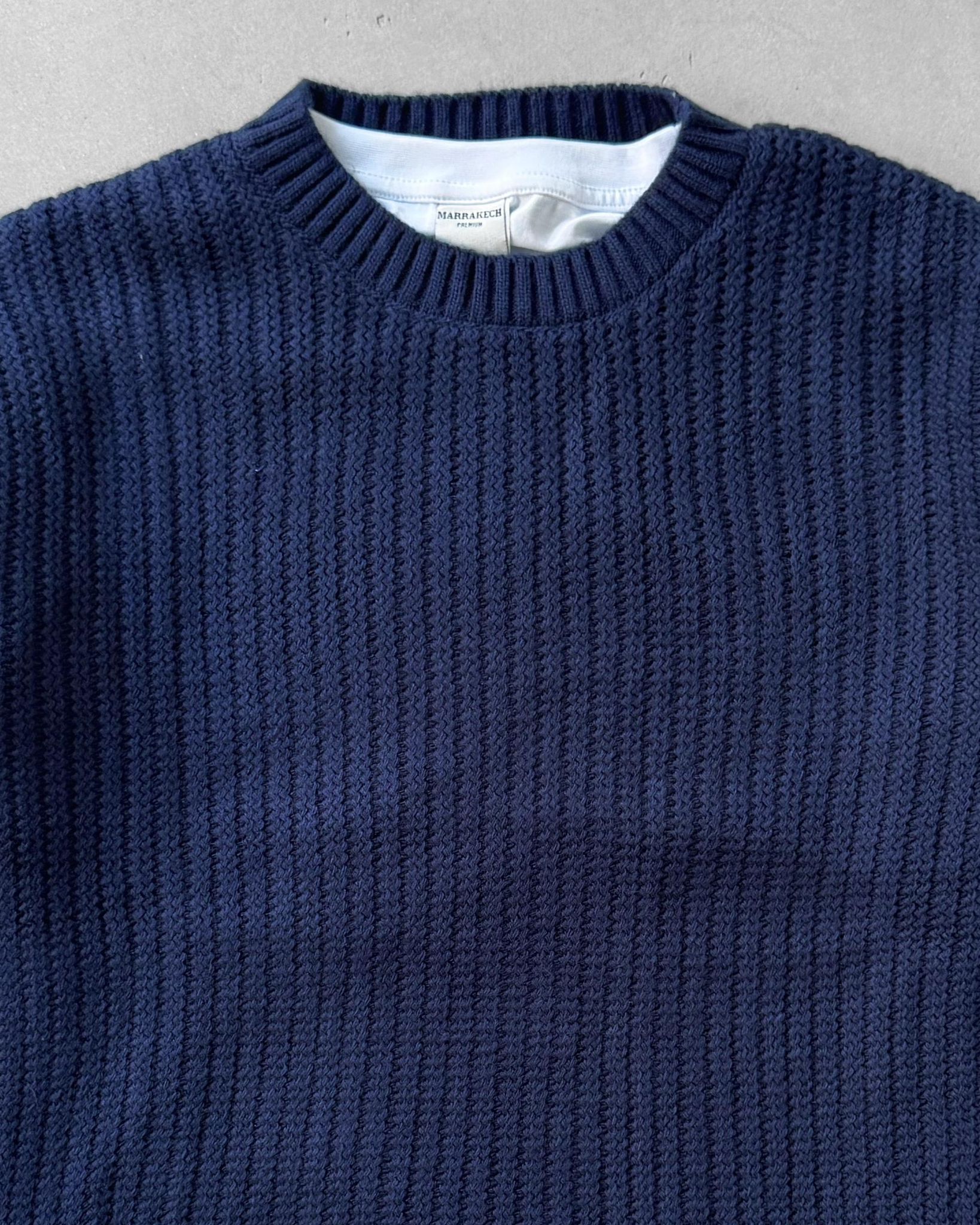 Bisiklet Yaka Triko Kazak G2110 - Lacivert