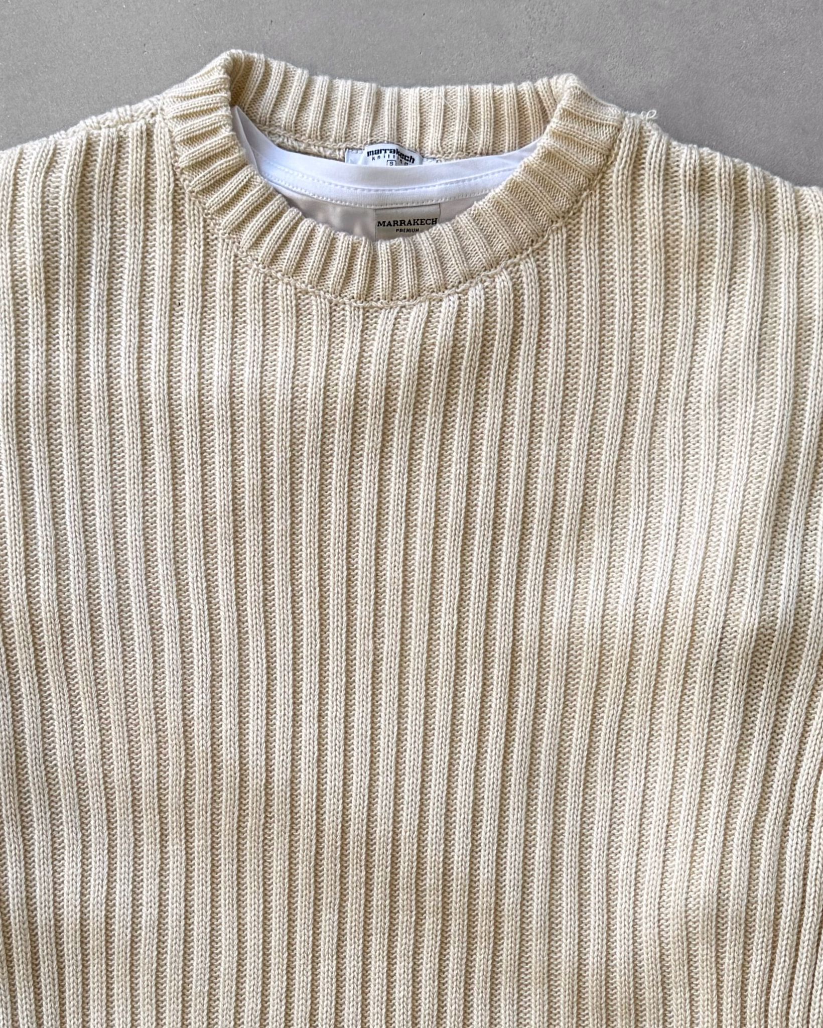 Bisiklet Yaka Triko Kazak G2110 - Bej