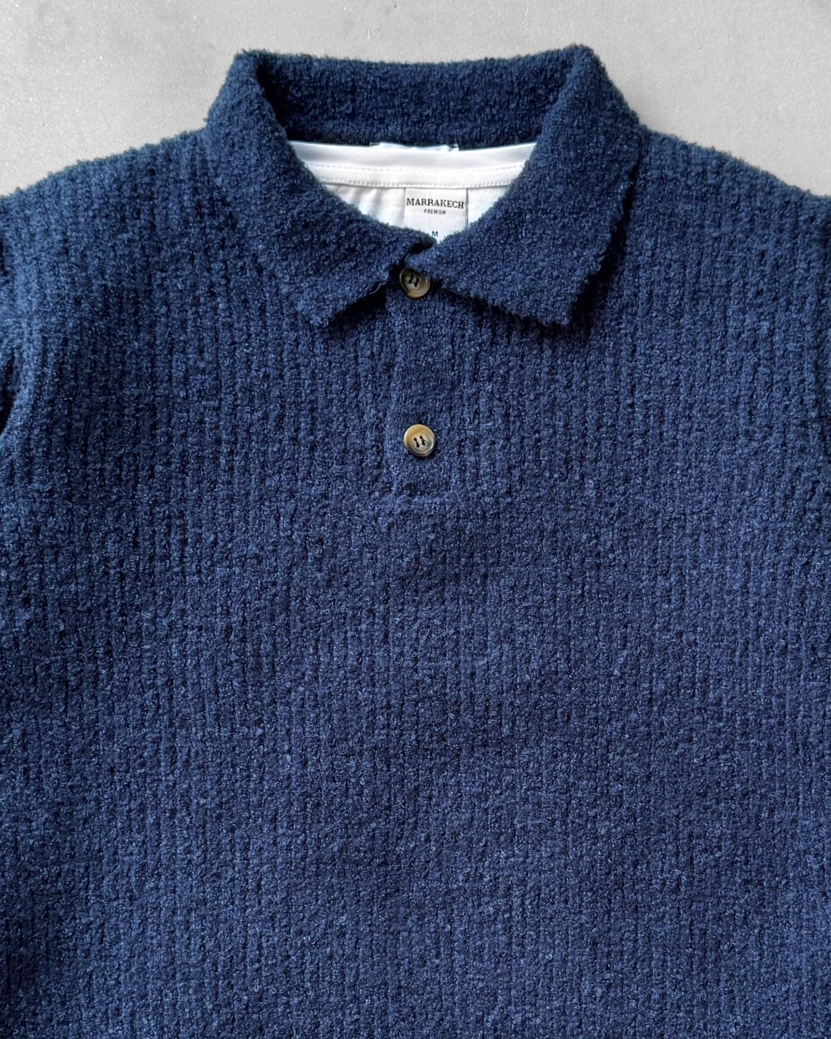 Poplin Kumaş Polo Yaka Triko G2117 - Lacivert