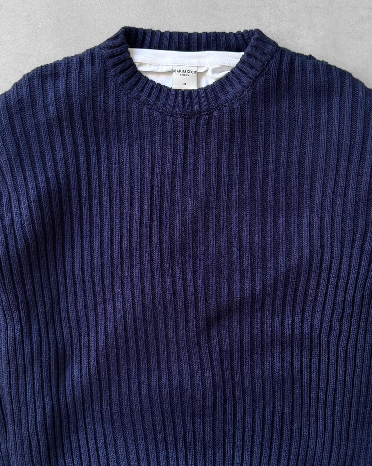 Bisiklet Yaka Triko Kazak G2110 - Lacivert