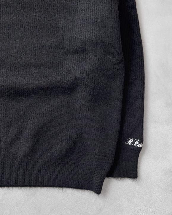 Dik Yaka Triko Kazak G2085 - Siyah