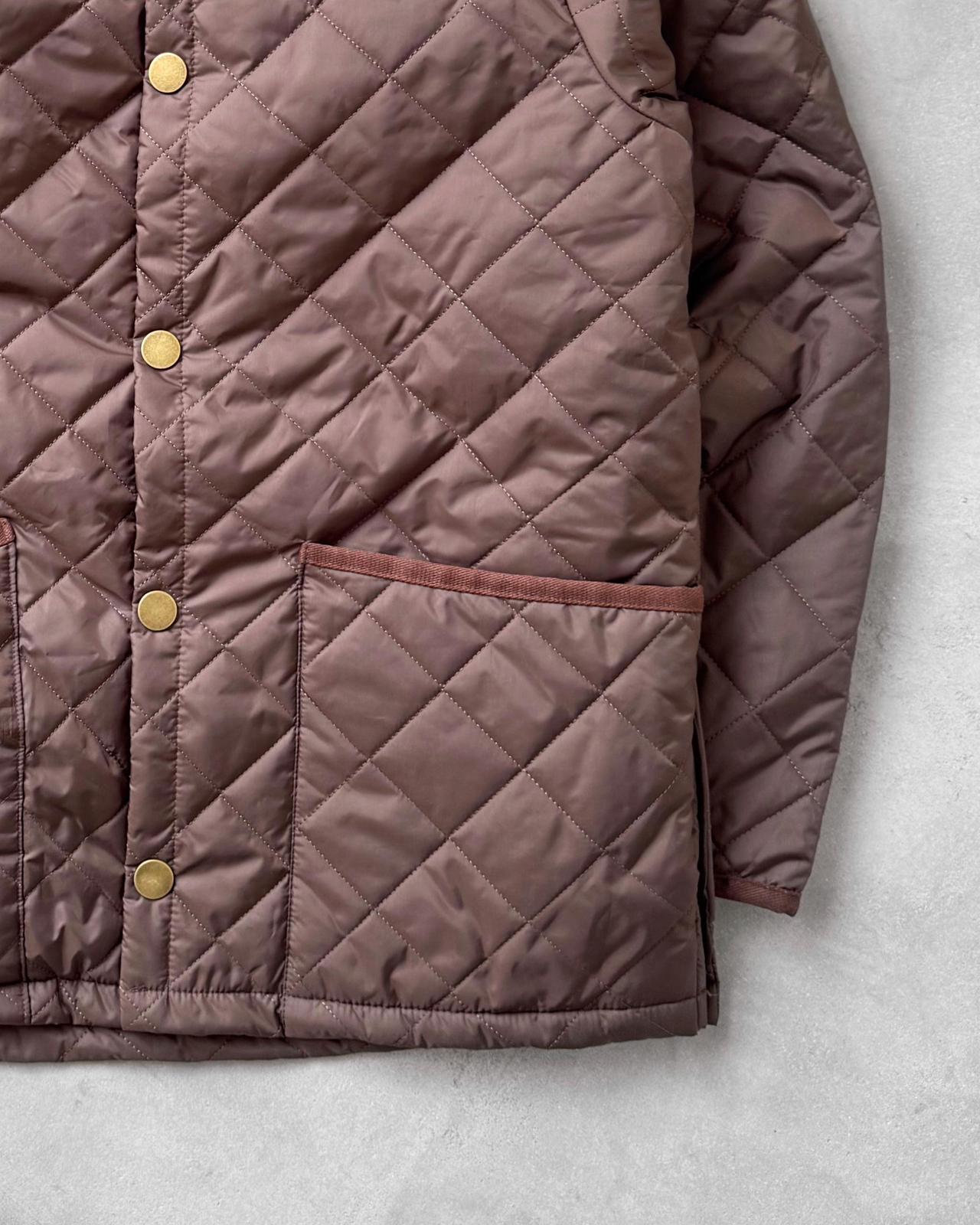 Yakası Kadife Kapitone Ceket G2076 - Kahverengi