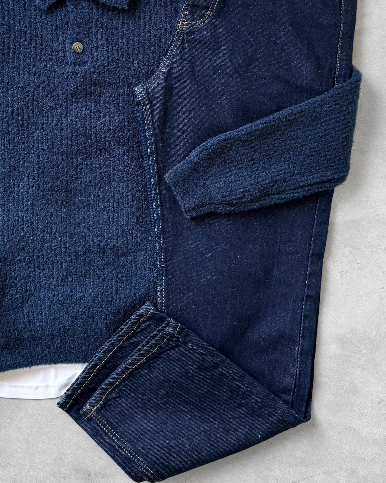 Poplin Kumaş Polo Yaka Triko & Regular Fit Kot Pantolon G2117 - Lacivert