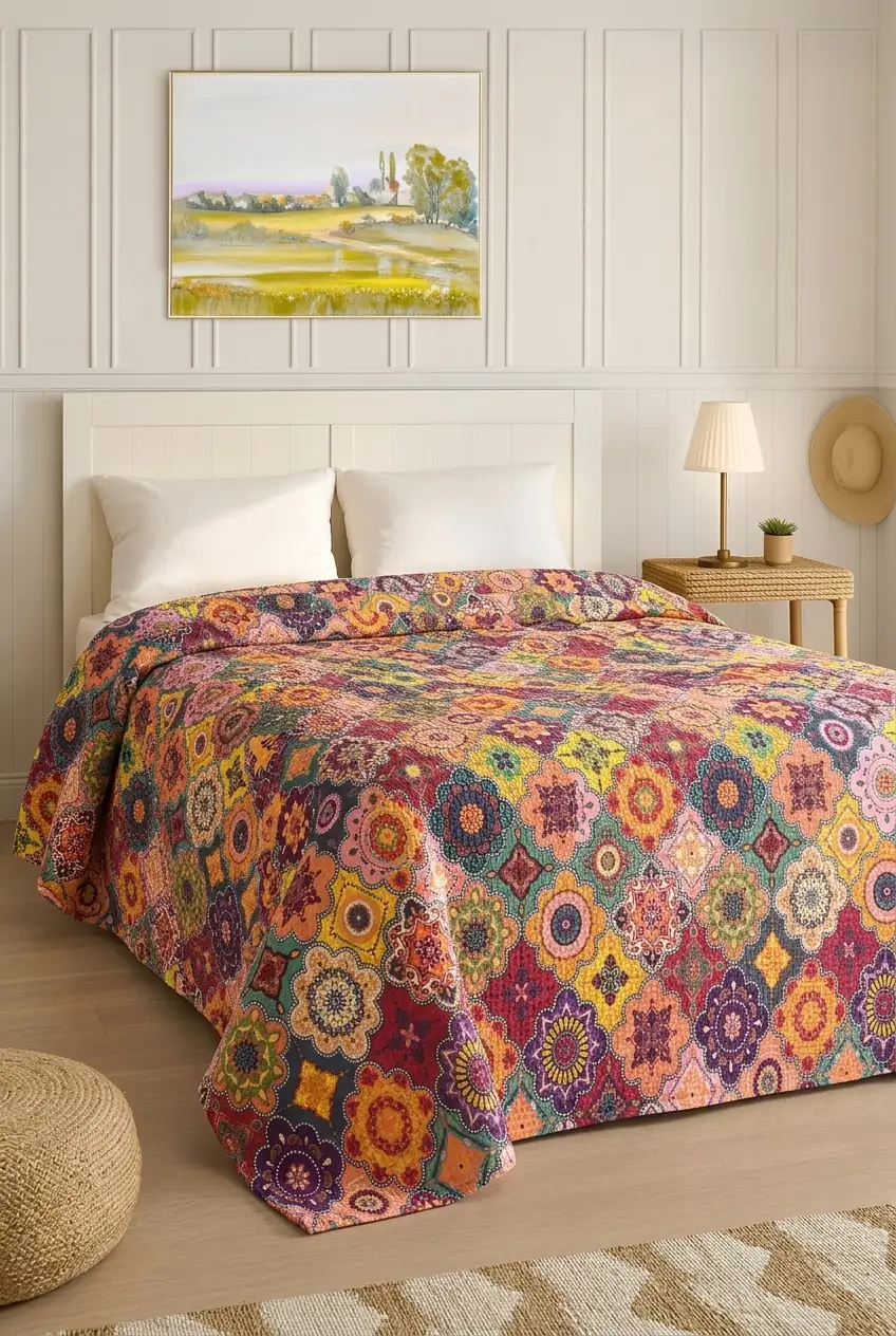 Cotton Collection Çift Kişilik Pike Harmoni
