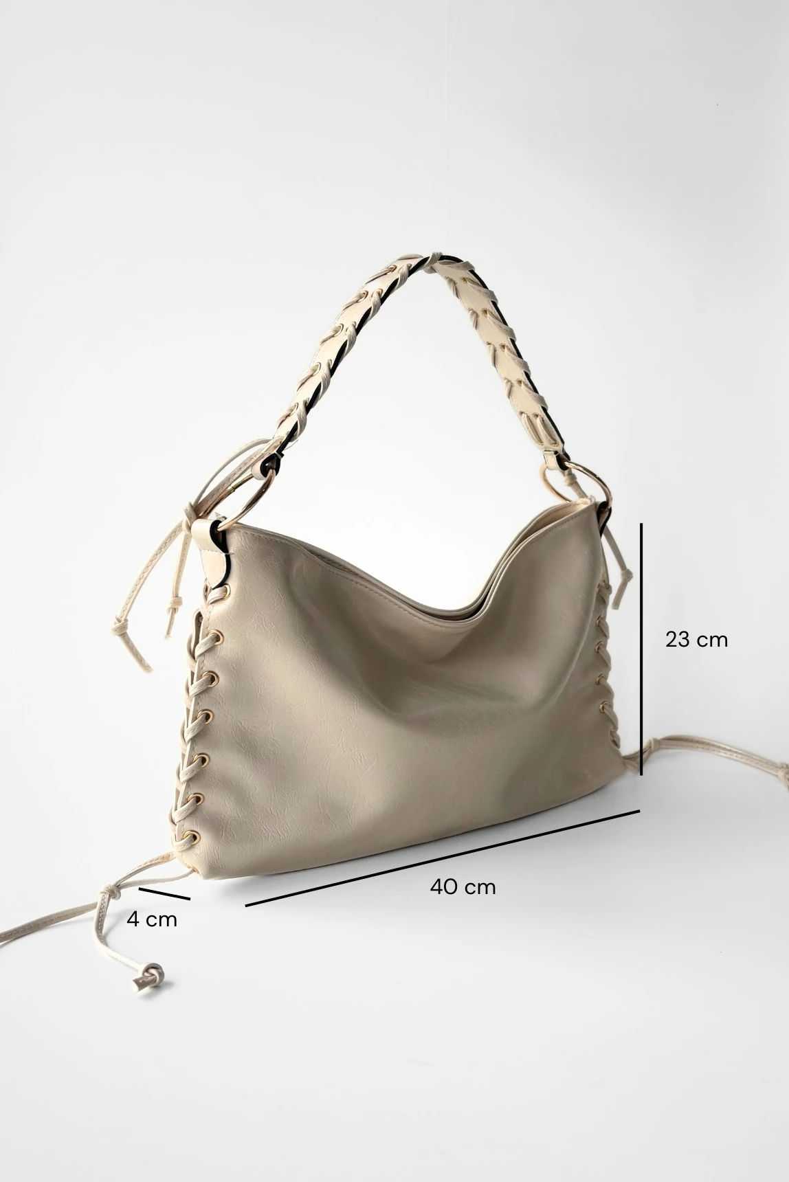 Gigi Parlak Suni Deri Orta Boy Baget Omuz Çantası