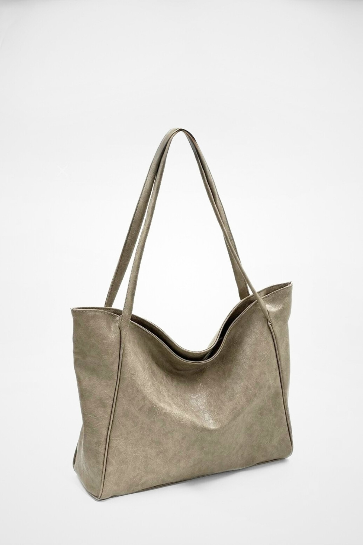 Nou Shine Eskitmeli Çift Saplı Shopper Çanta