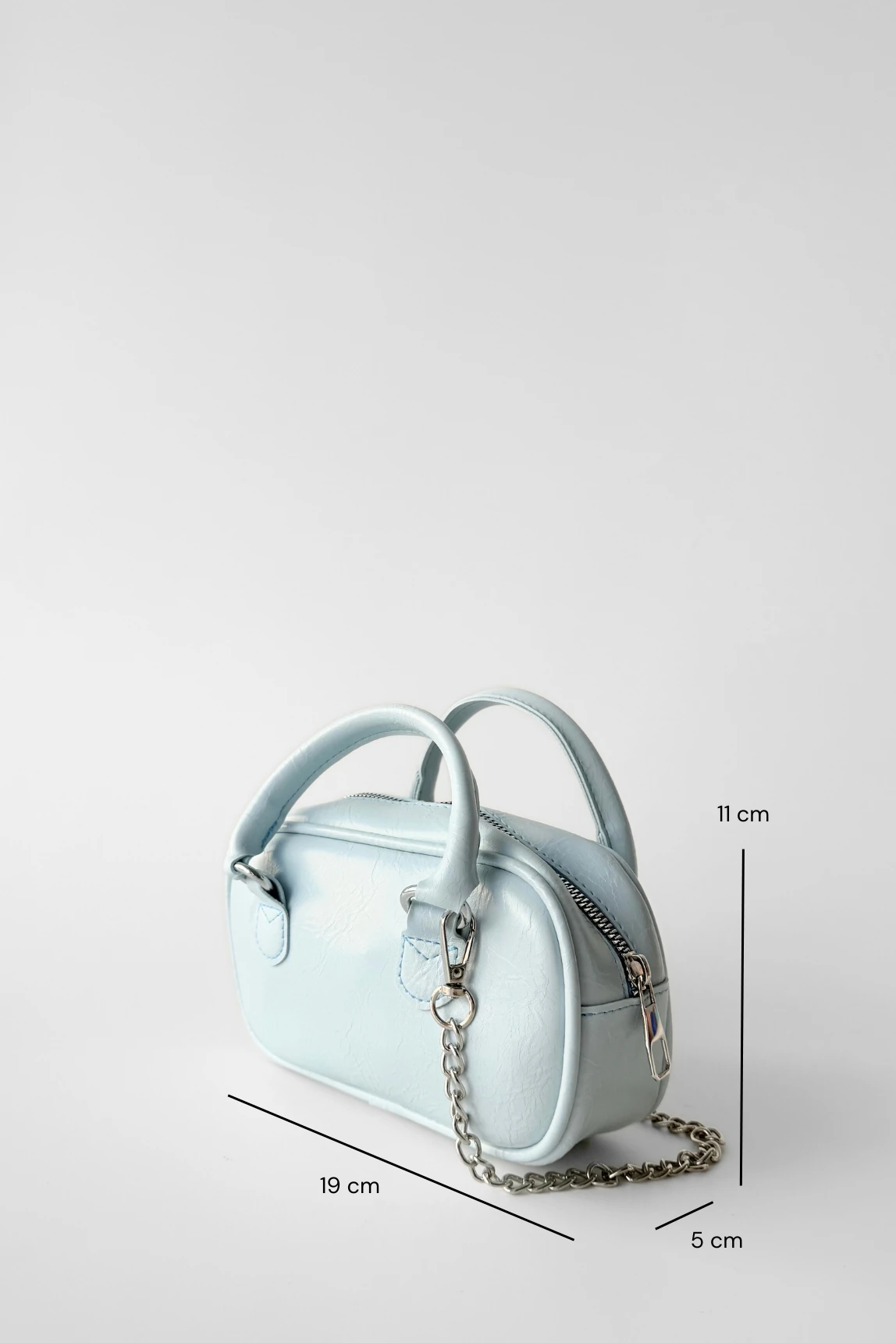 Candy Zincir Askılı Parlak Suni Deri Küçük El ve Omuz Çantası