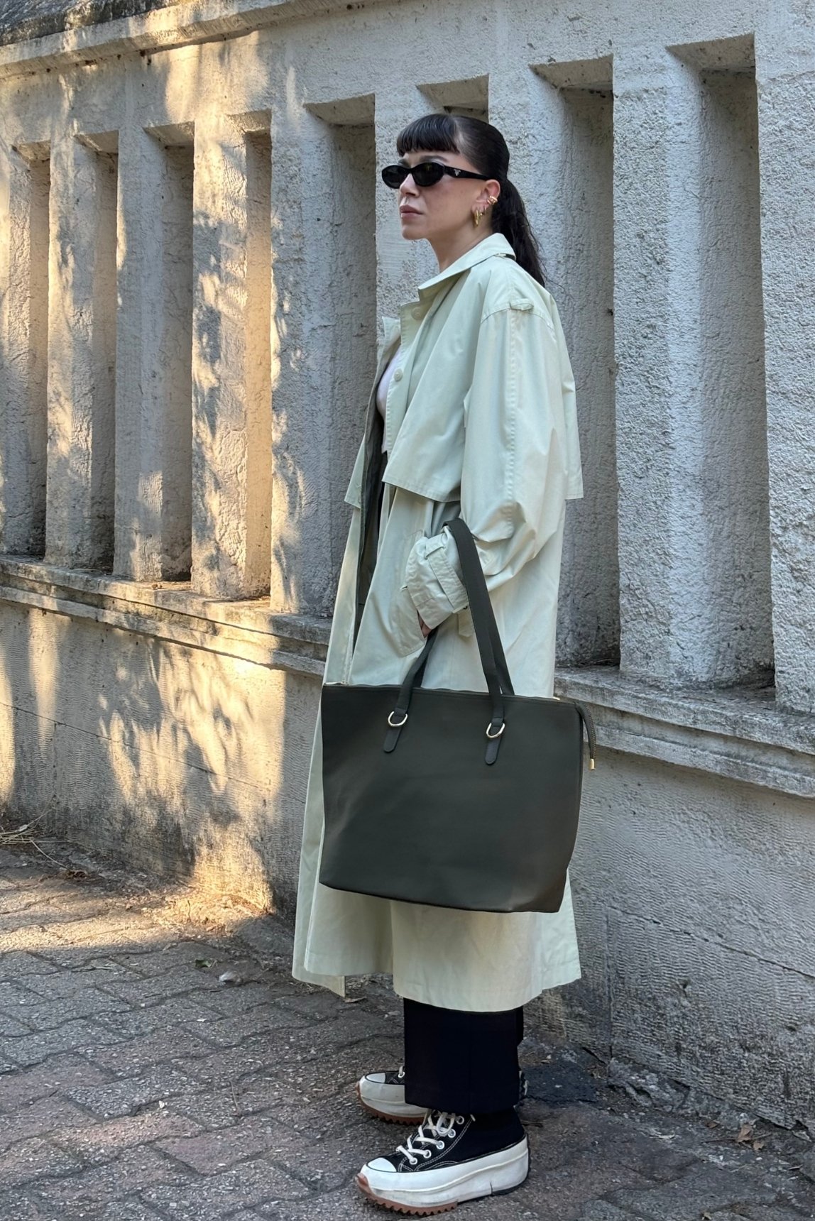 Vera Su Geçirmez Çift Saplı Shopper Çanta