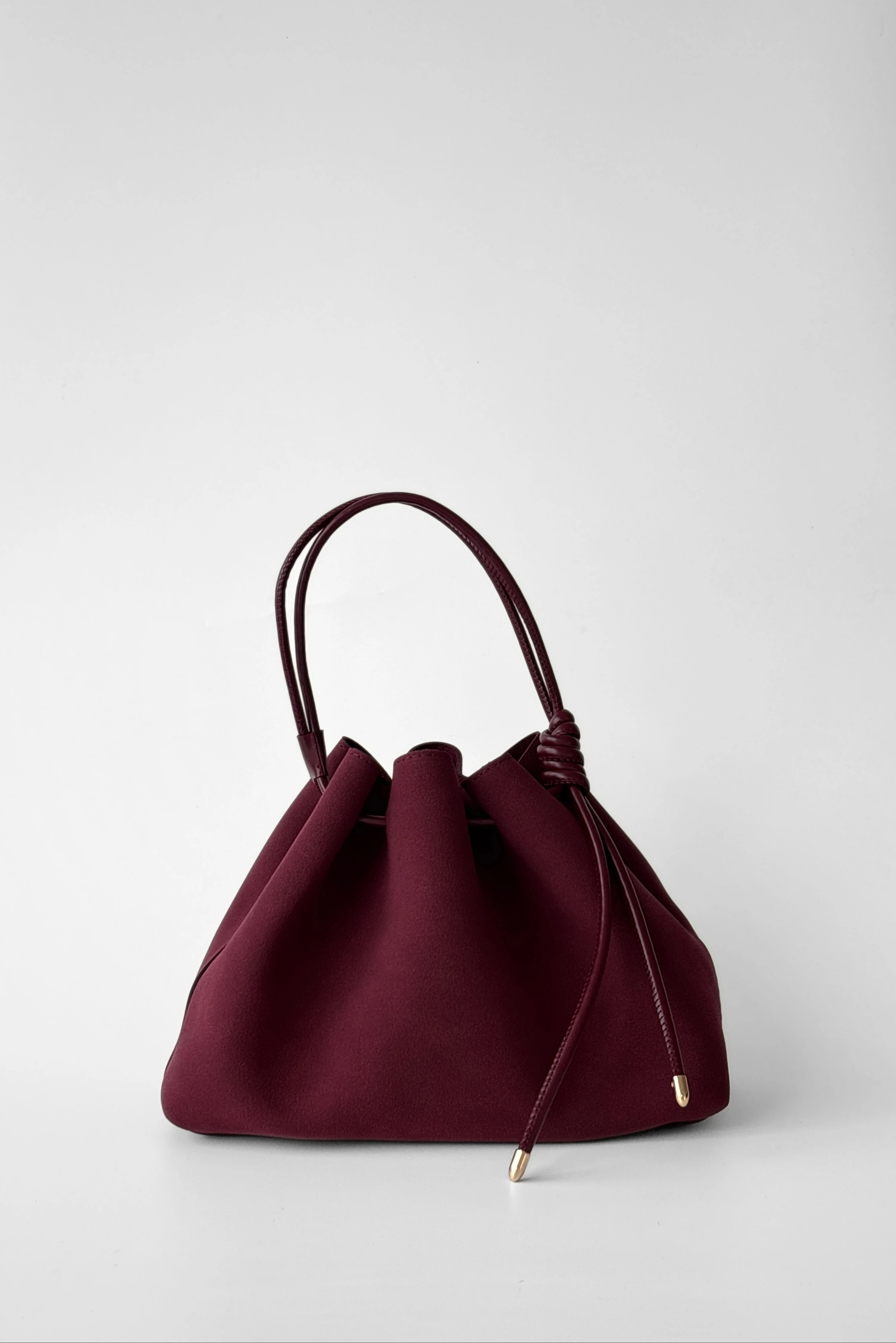 Süet Neva Büzgü Detaylı Yavru Çantalı Çapraz ve El Çantası