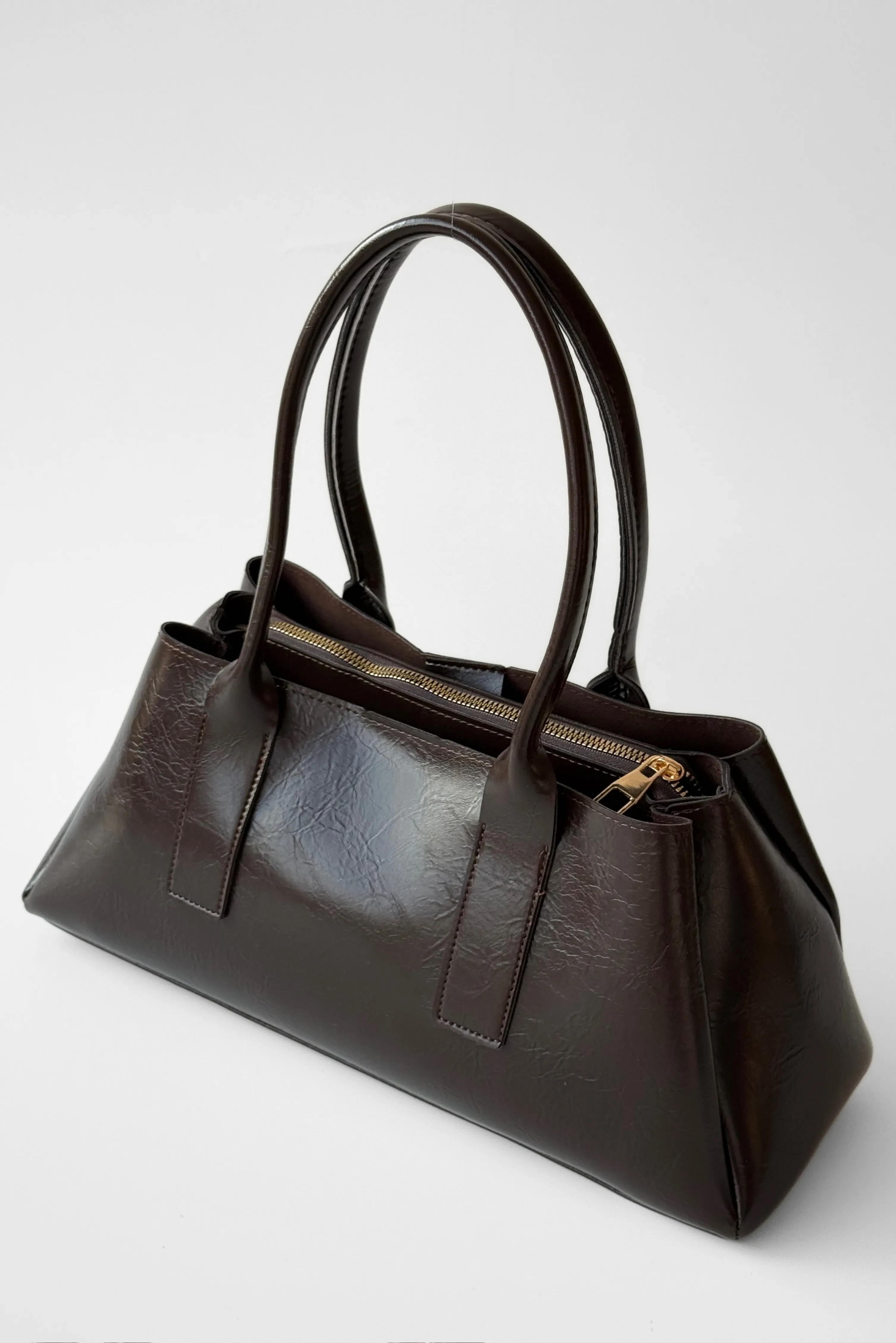 Viona Parlak Suni Deri Omuz ve El Çantası