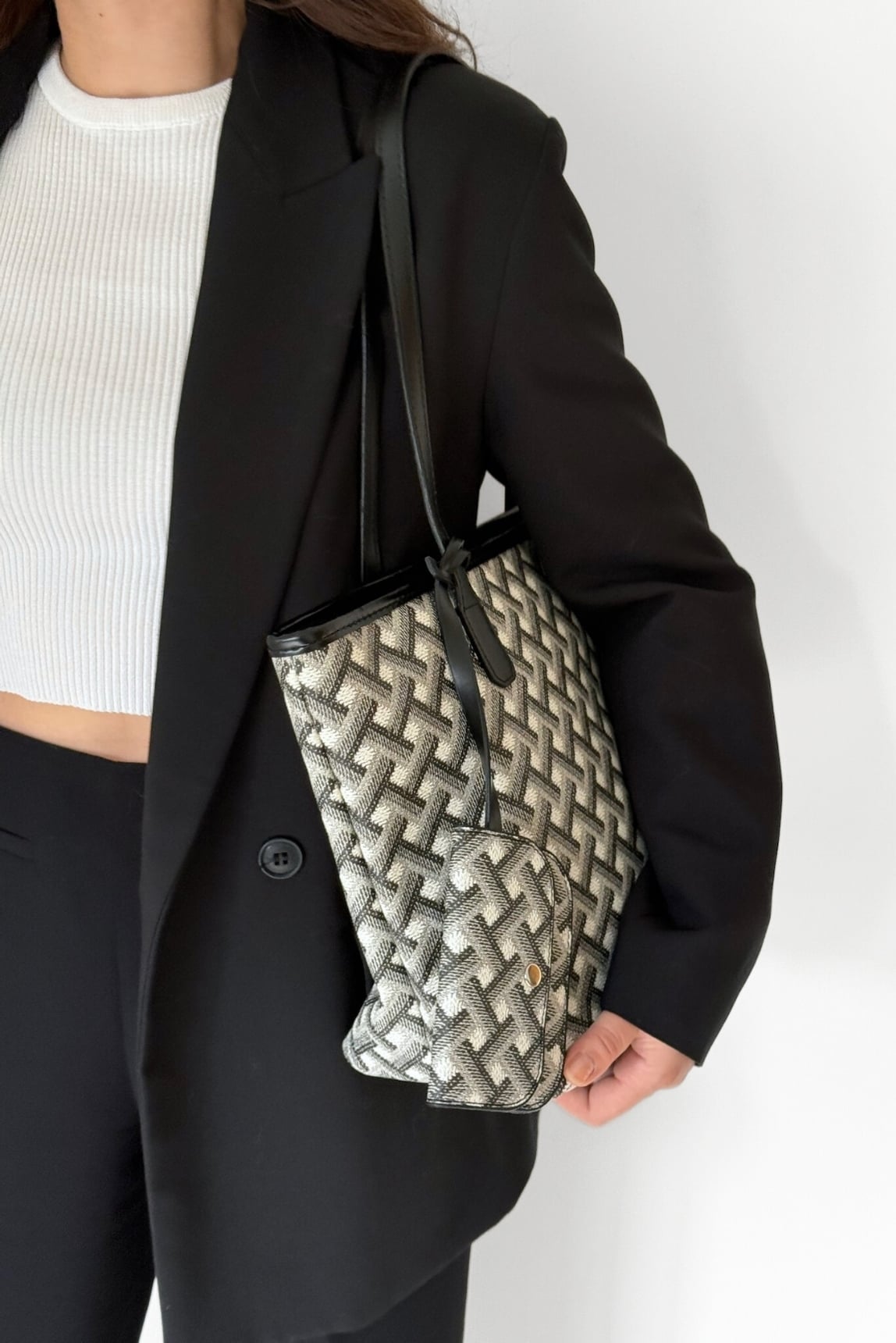 Desenli Shopper Tote Çanta