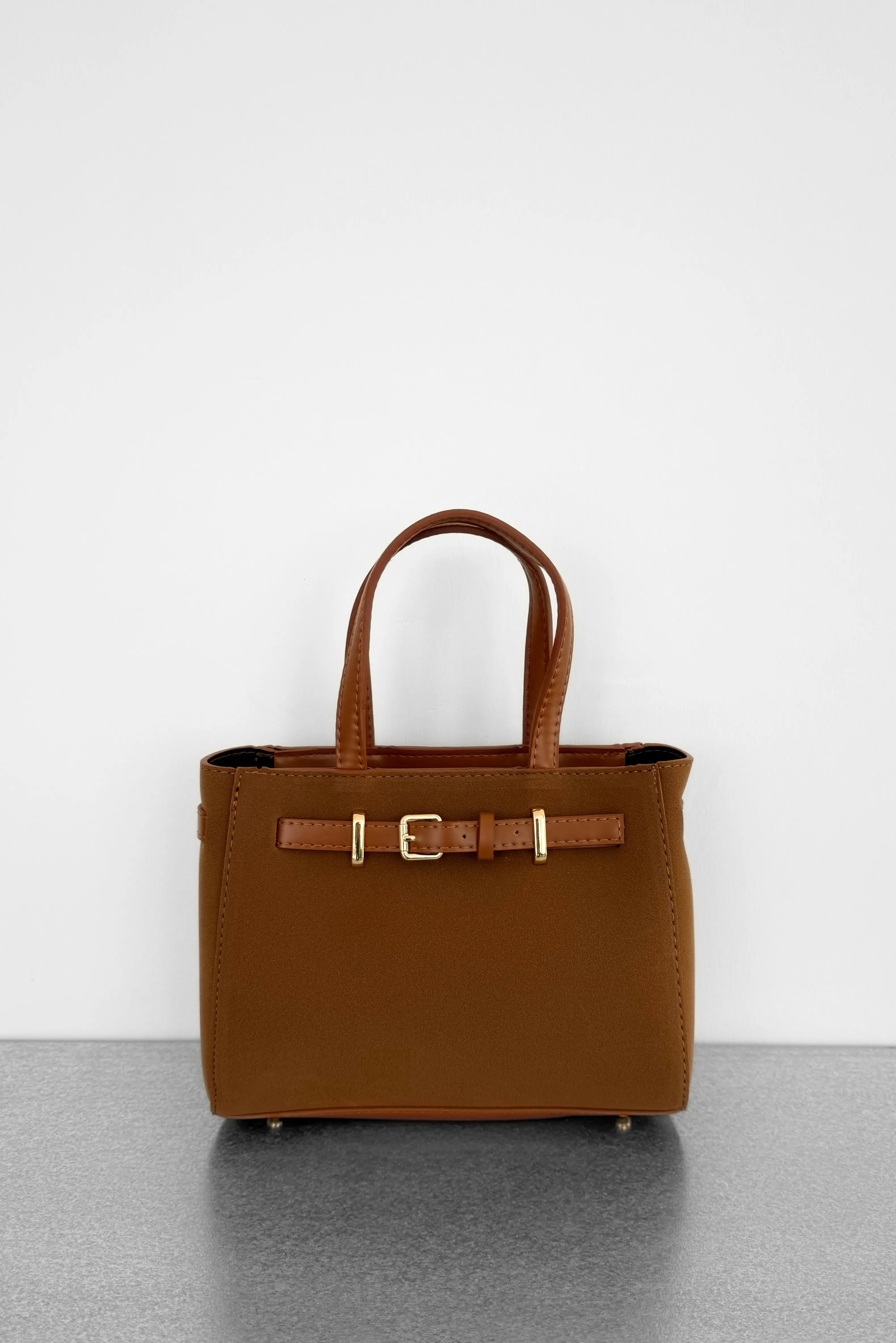 Mira Süet Çapraz Kullanımlı El ve Omuz Çantası - taba