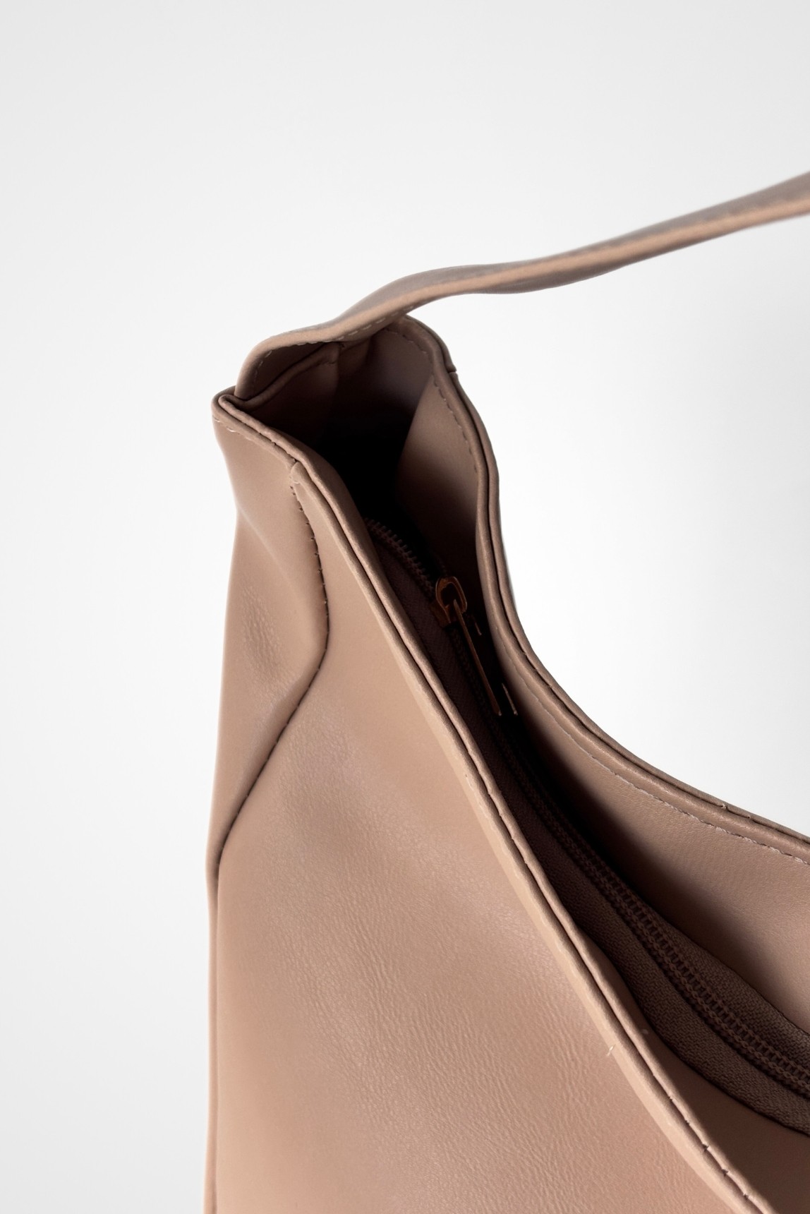 Creme Salaş Görünümlü Shopper Çanta