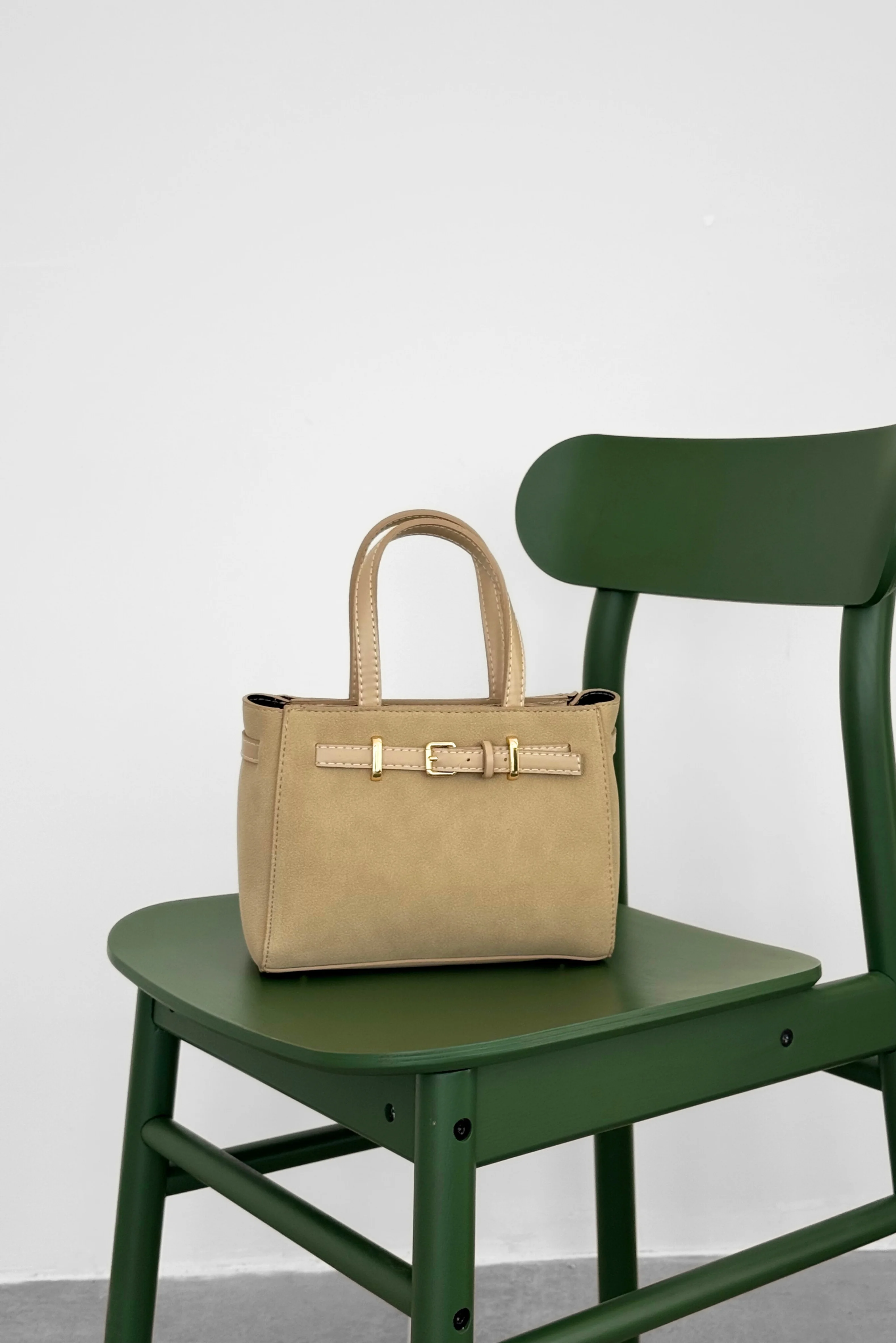 Mira Süet Çapraz Kullanımlı El ve Omuz Çantası - vizon