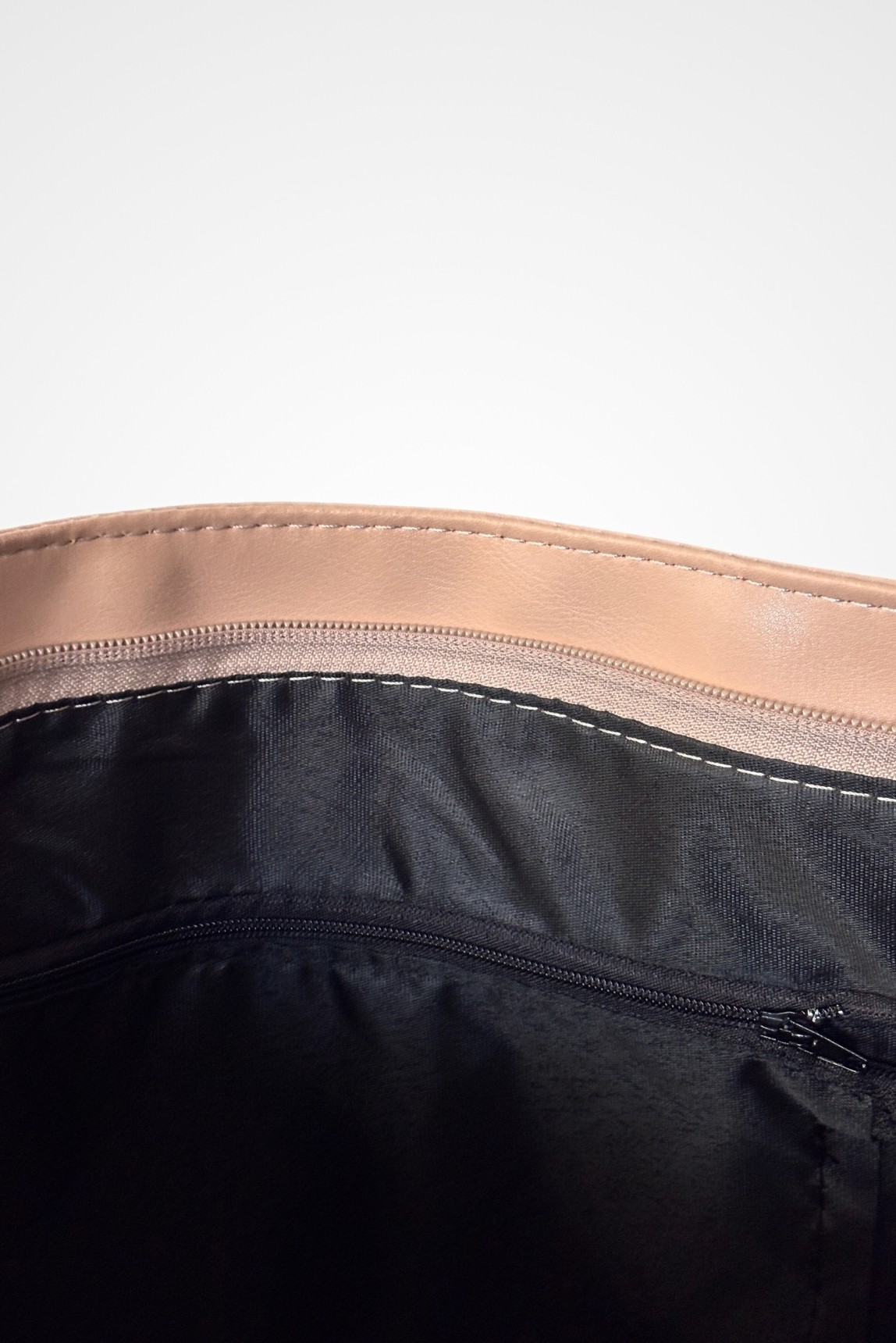 Creme Salaş Görünümlü Shopper Çanta