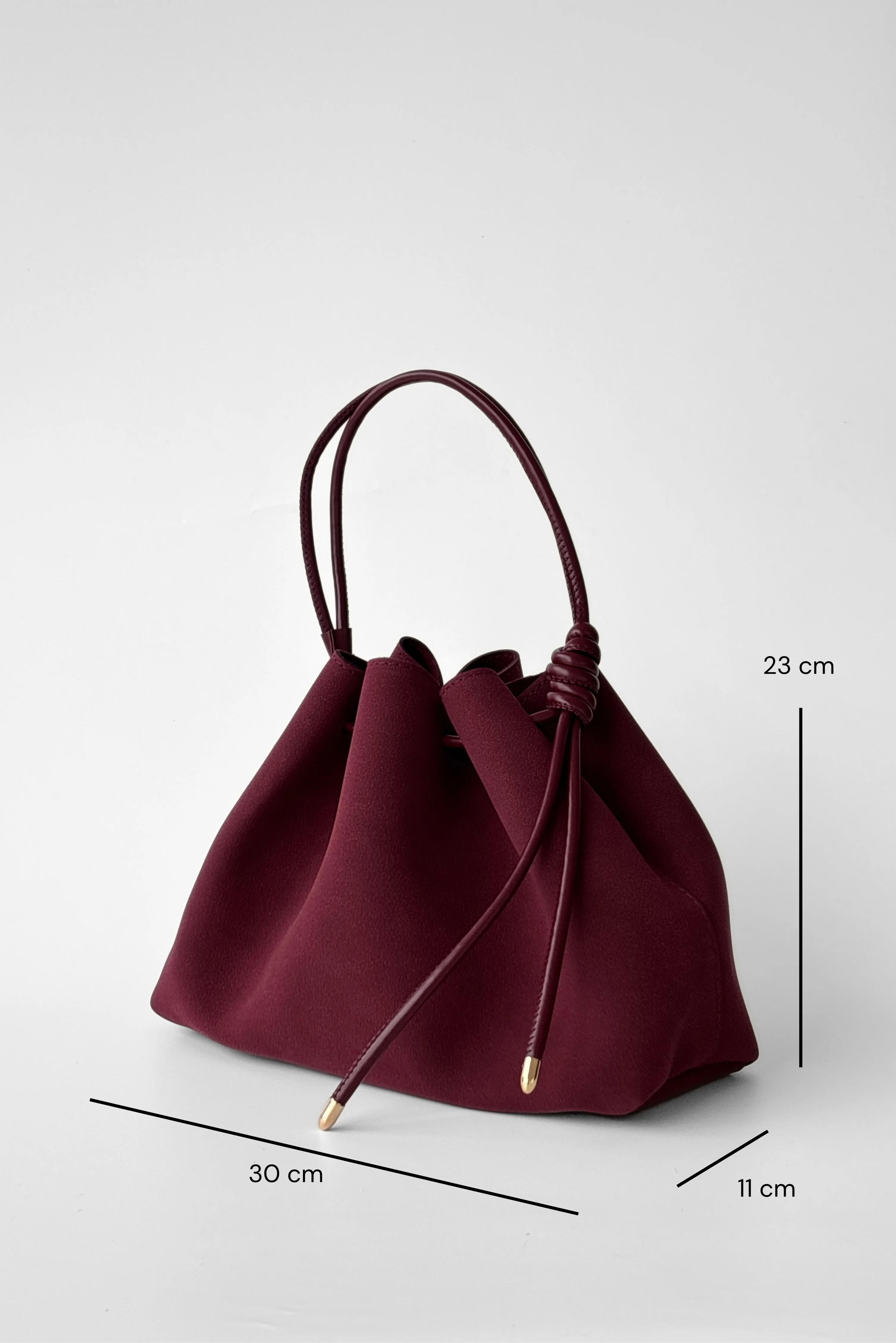 Süet Neva Büzgü Detaylı Yavru Çantalı Çapraz ve El Çantası