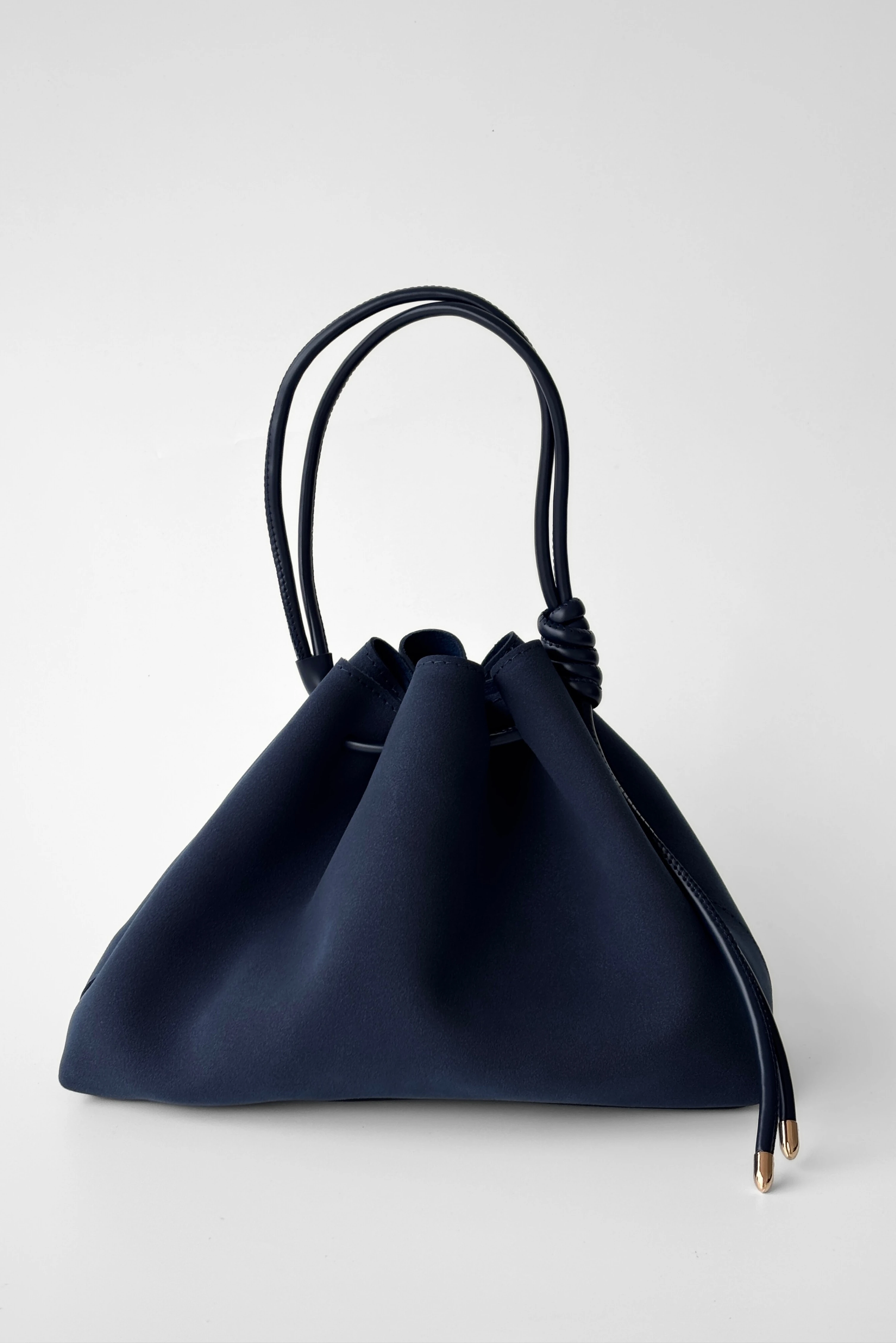 Süet Neva Büzgü Detaylı Yavru Çantalı Çapraz ve El Çantası - lacivert