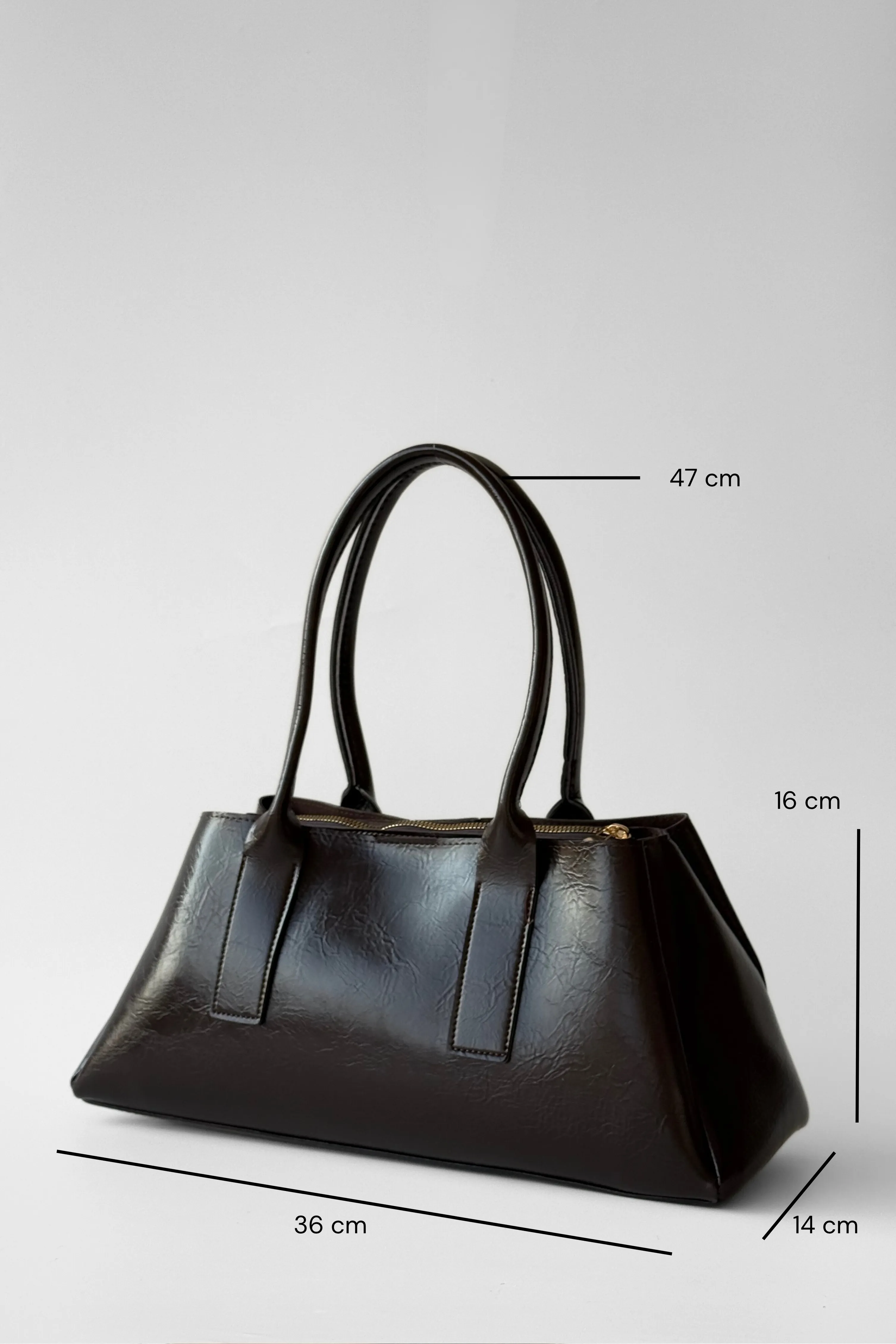 Viona Parlak Suni Deri Omuz ve El Çantası