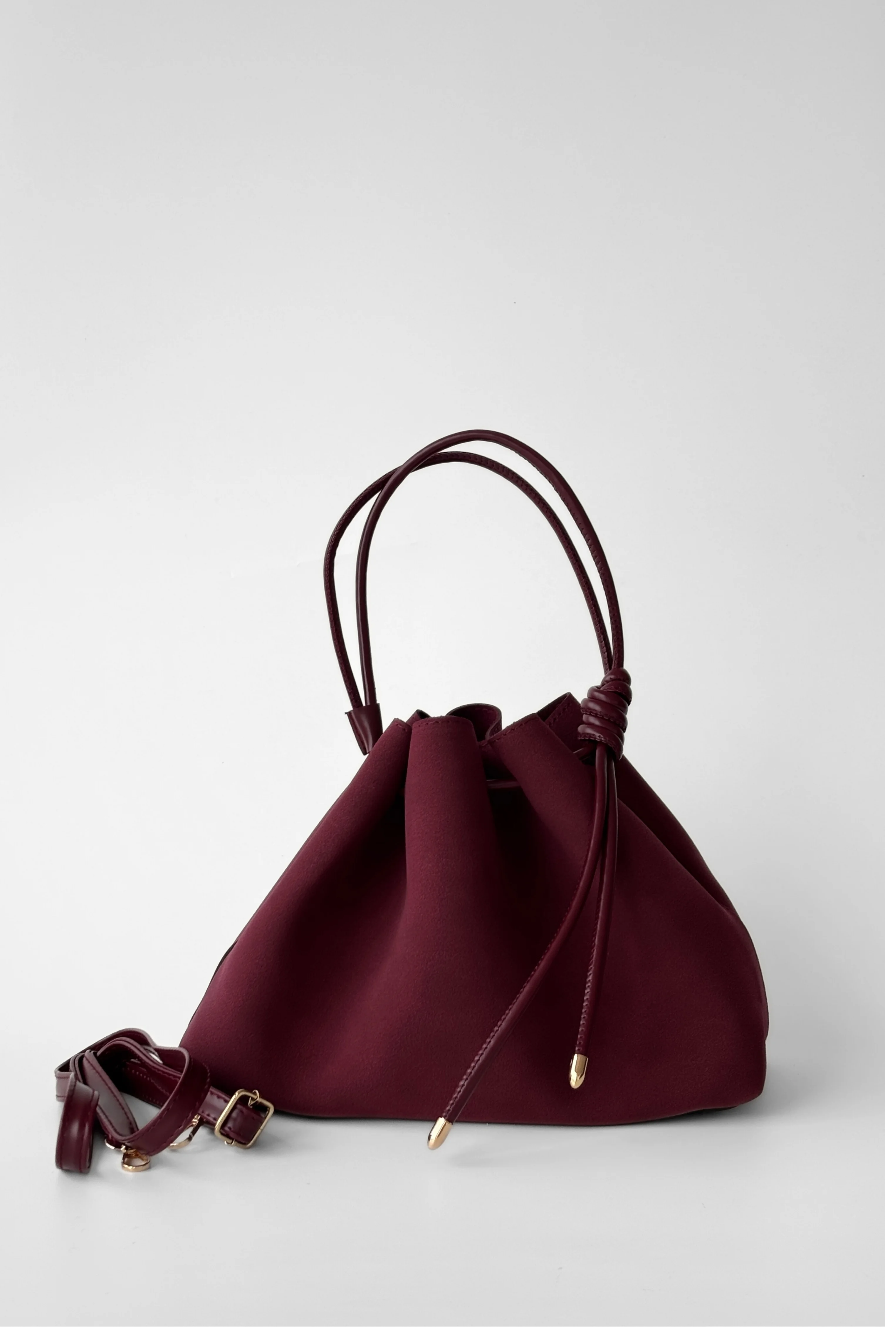 Süet Neva Büzgü Detaylı Yavru Çantalı Çapraz ve El Çantası