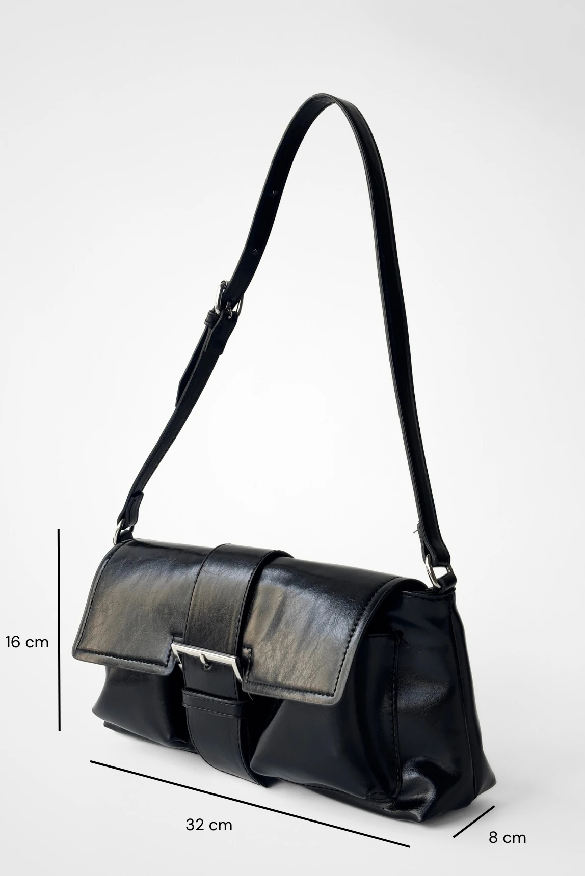 Olinda Vintage Tarz Toka Detaylı Suni Deri Omuz Çantası