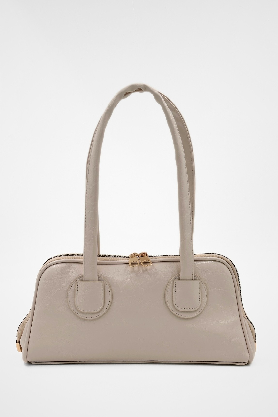 Amelie Vintage Model Omuz Çantası - krem
