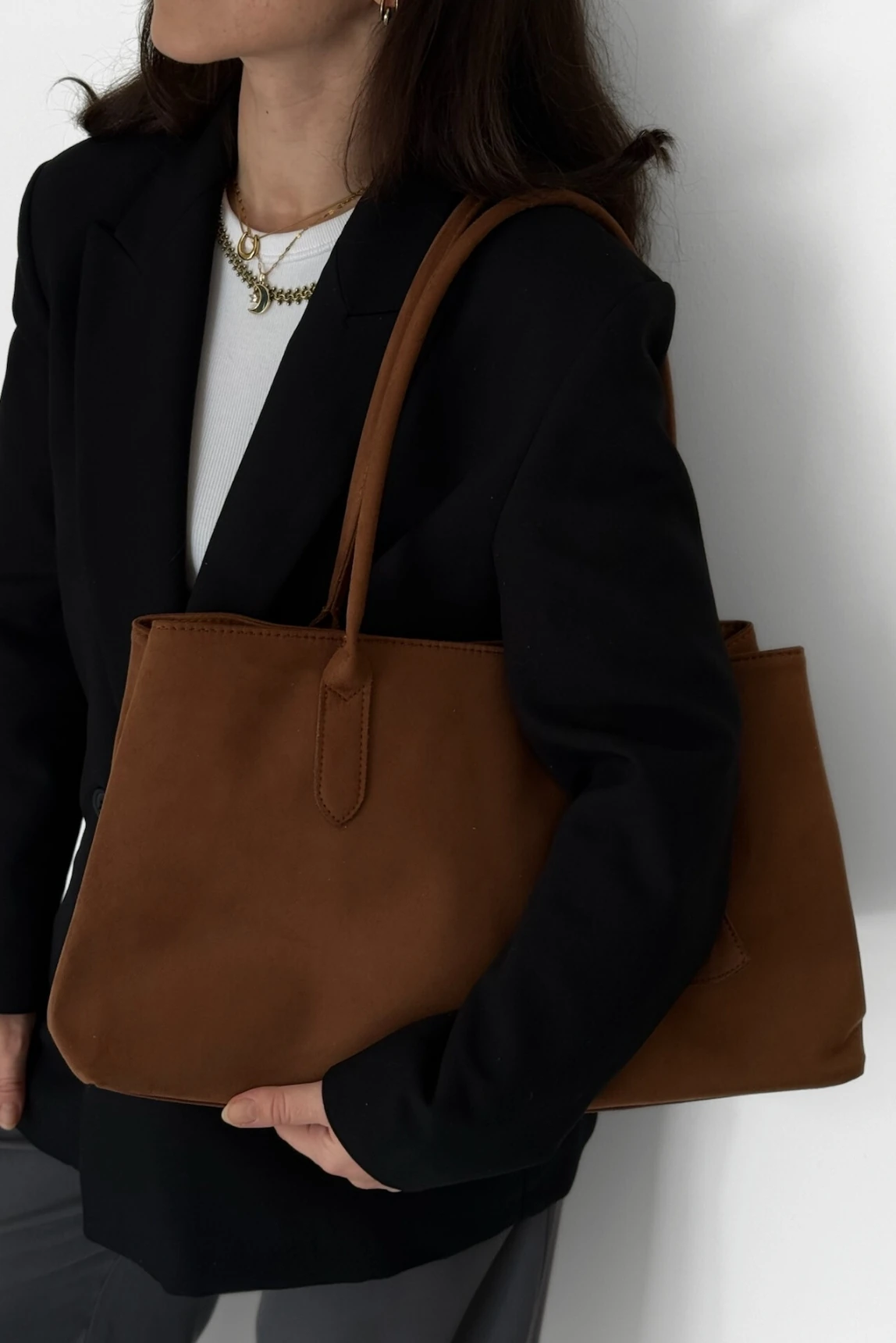 Lyon Süet Tote Çanta