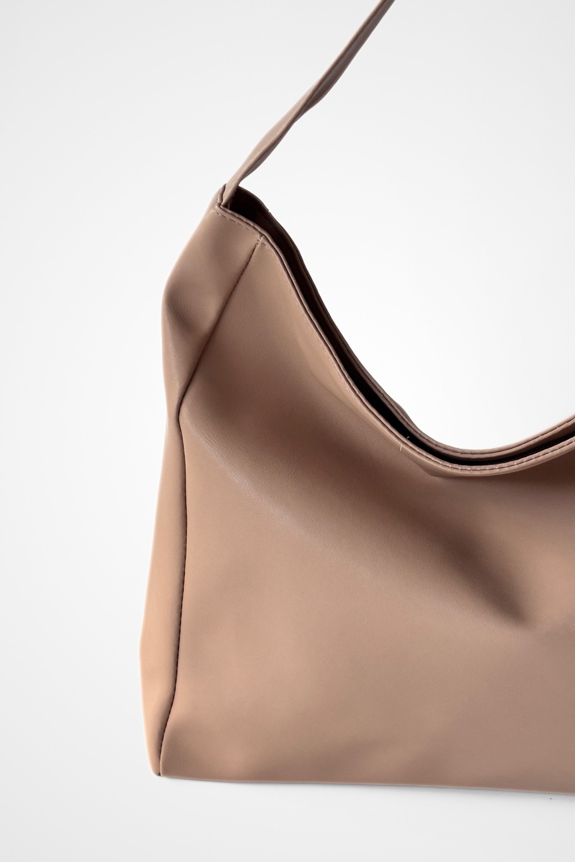 Creme Salaş Görünümlü Shopper Çanta