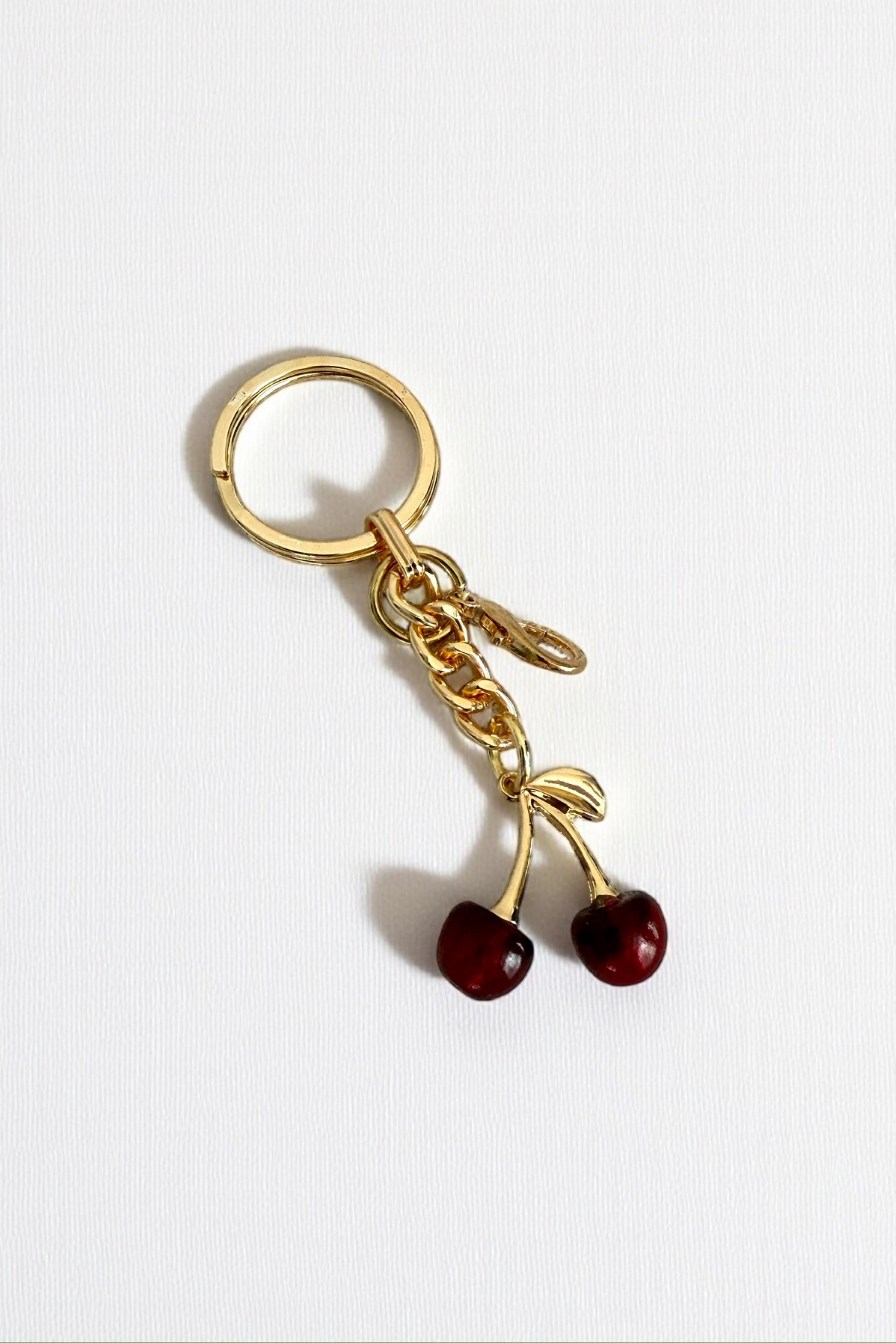 Mini Cherry Charm - Anahtarlık ve Çanta/Cüzdan Aksesuarı