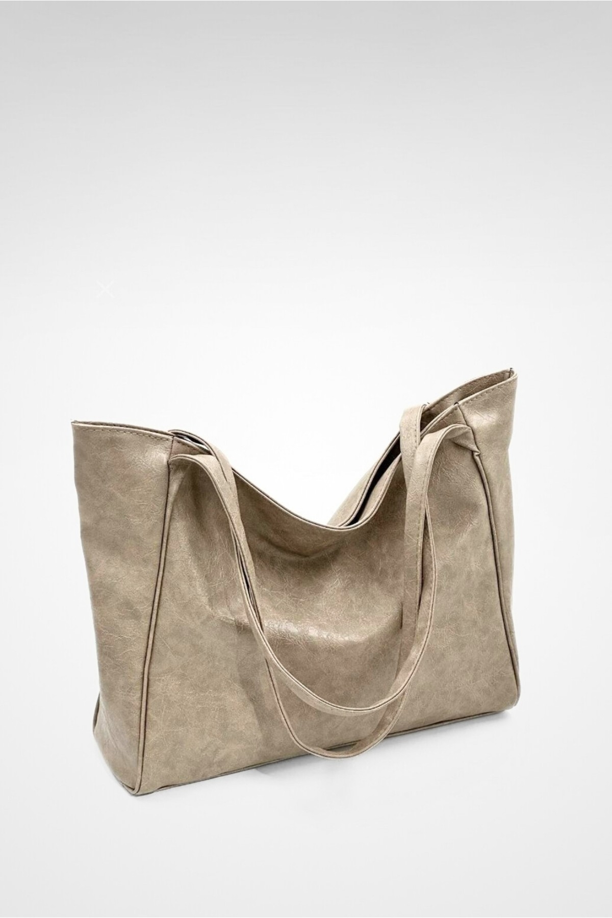 Nou Shine Eskitmeli Çift Saplı Shopper Çanta