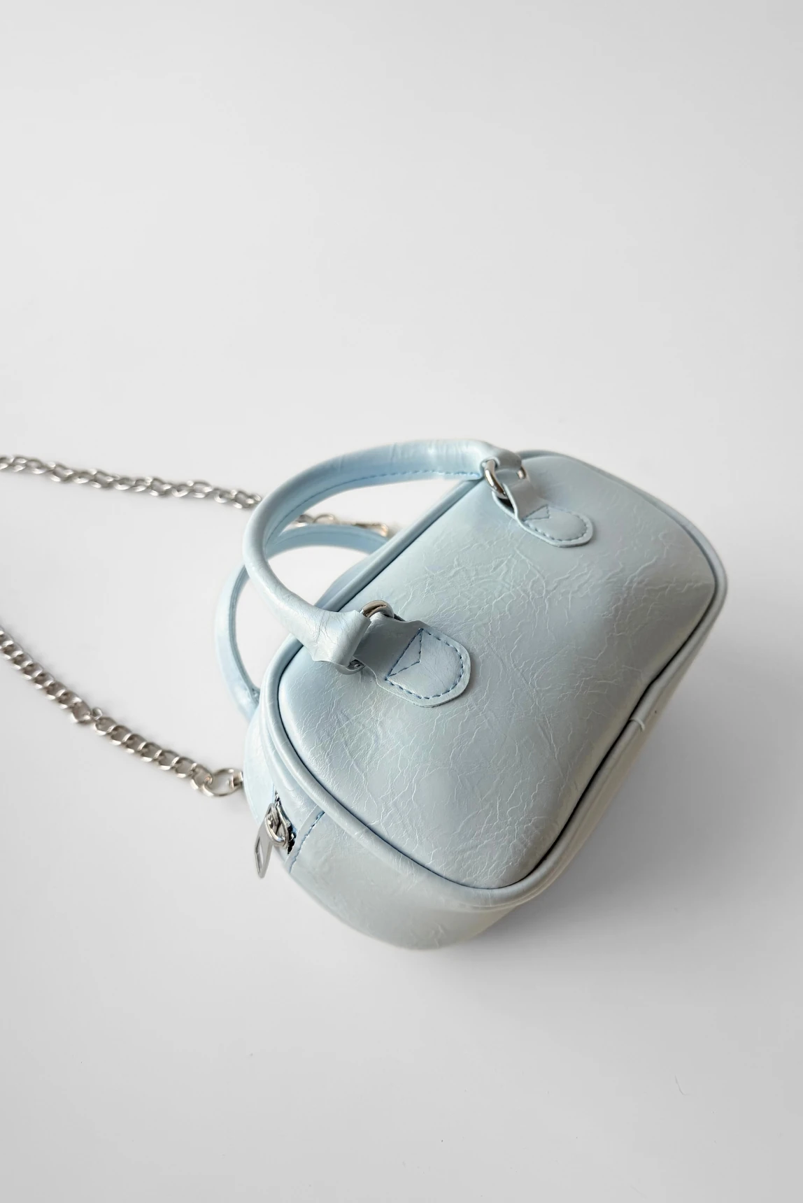 Candy Zincir Askılı Parlak Suni Deri Küçük El ve Omuz Çantası